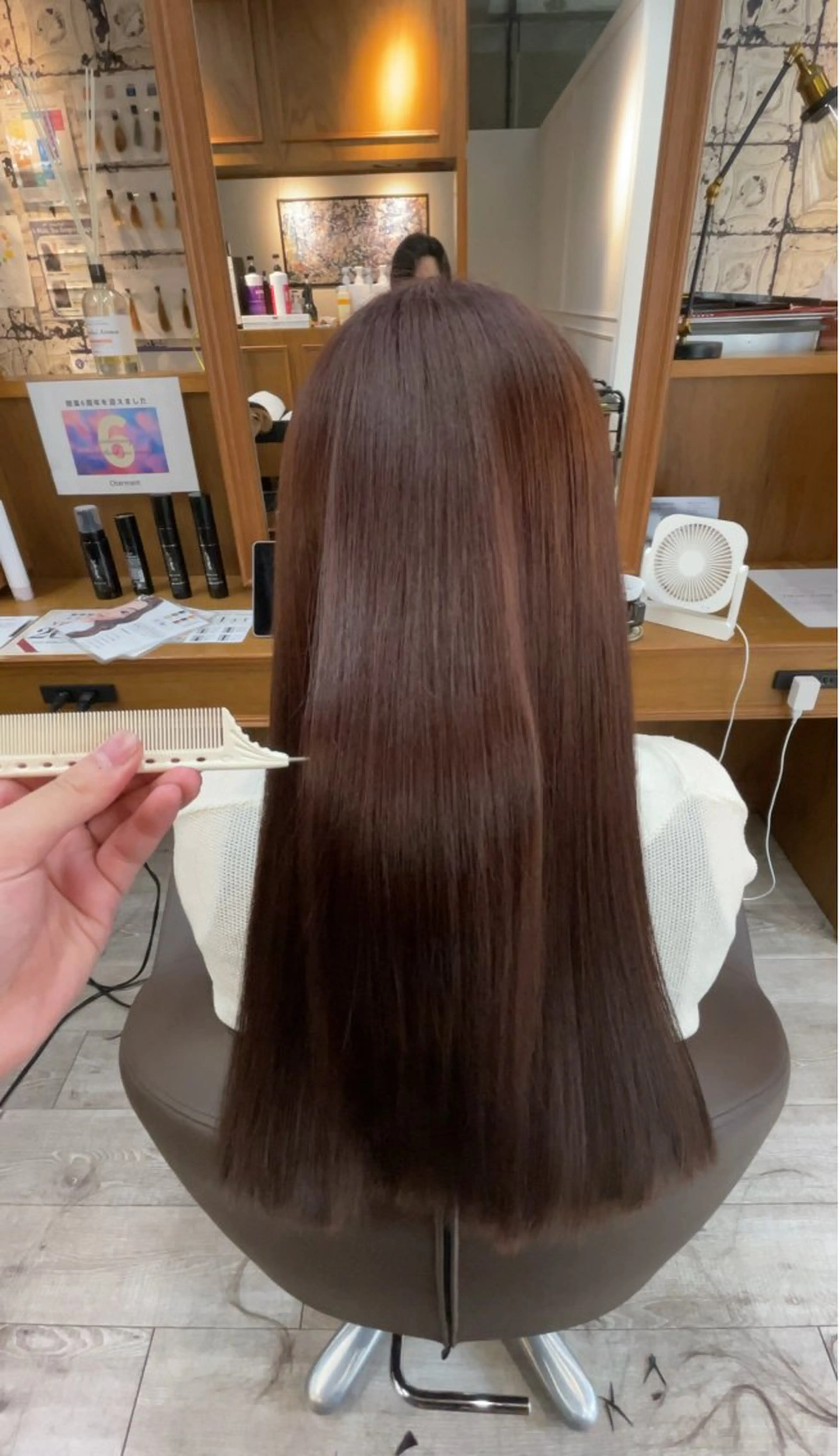 ロング ヘアカラー トリートメント れい|髪質改善| カラー|高槻|大阪のヘアスタイル