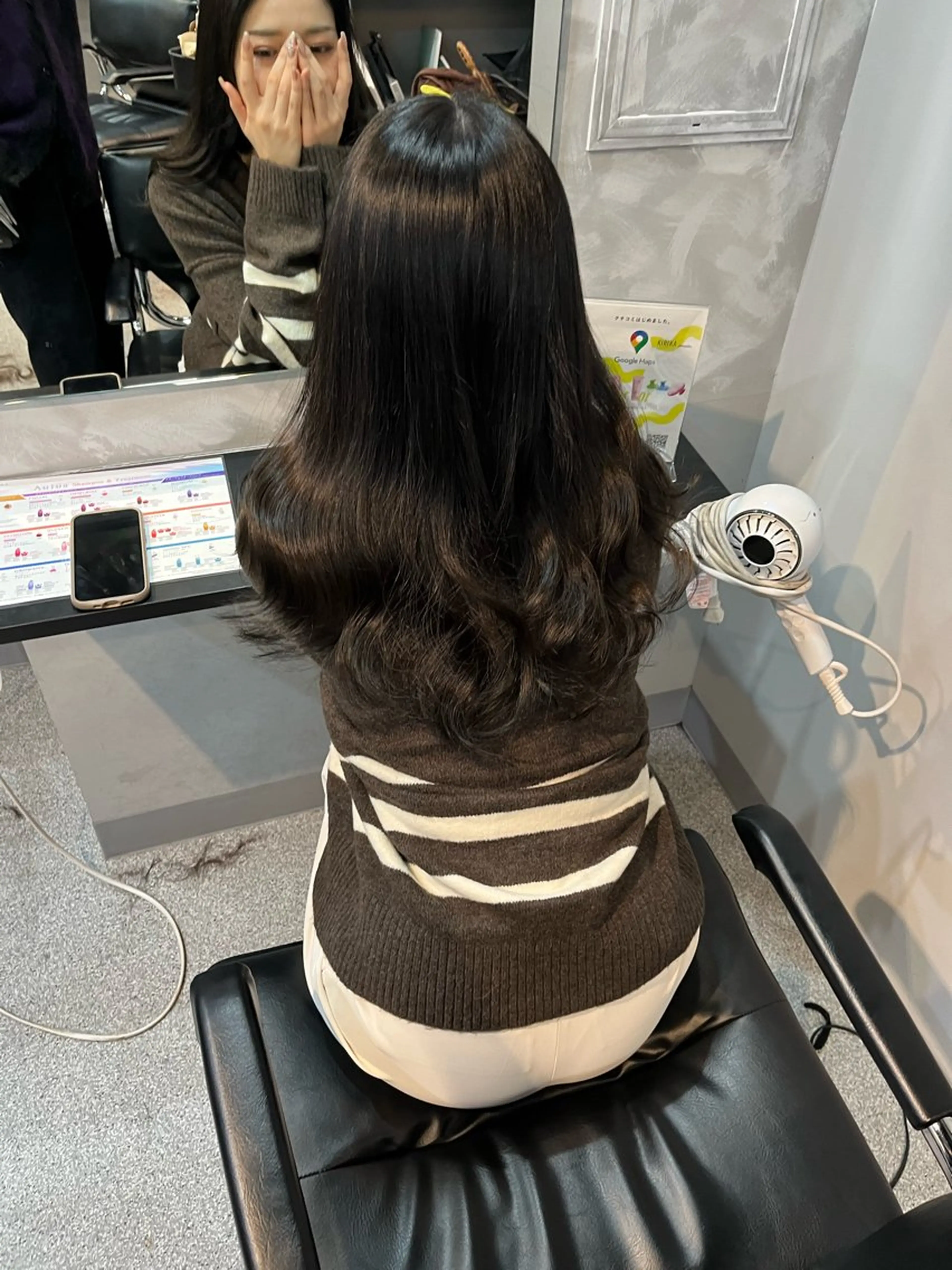 セミロング 濱川響太レディース カットモデルのヘアスタイル