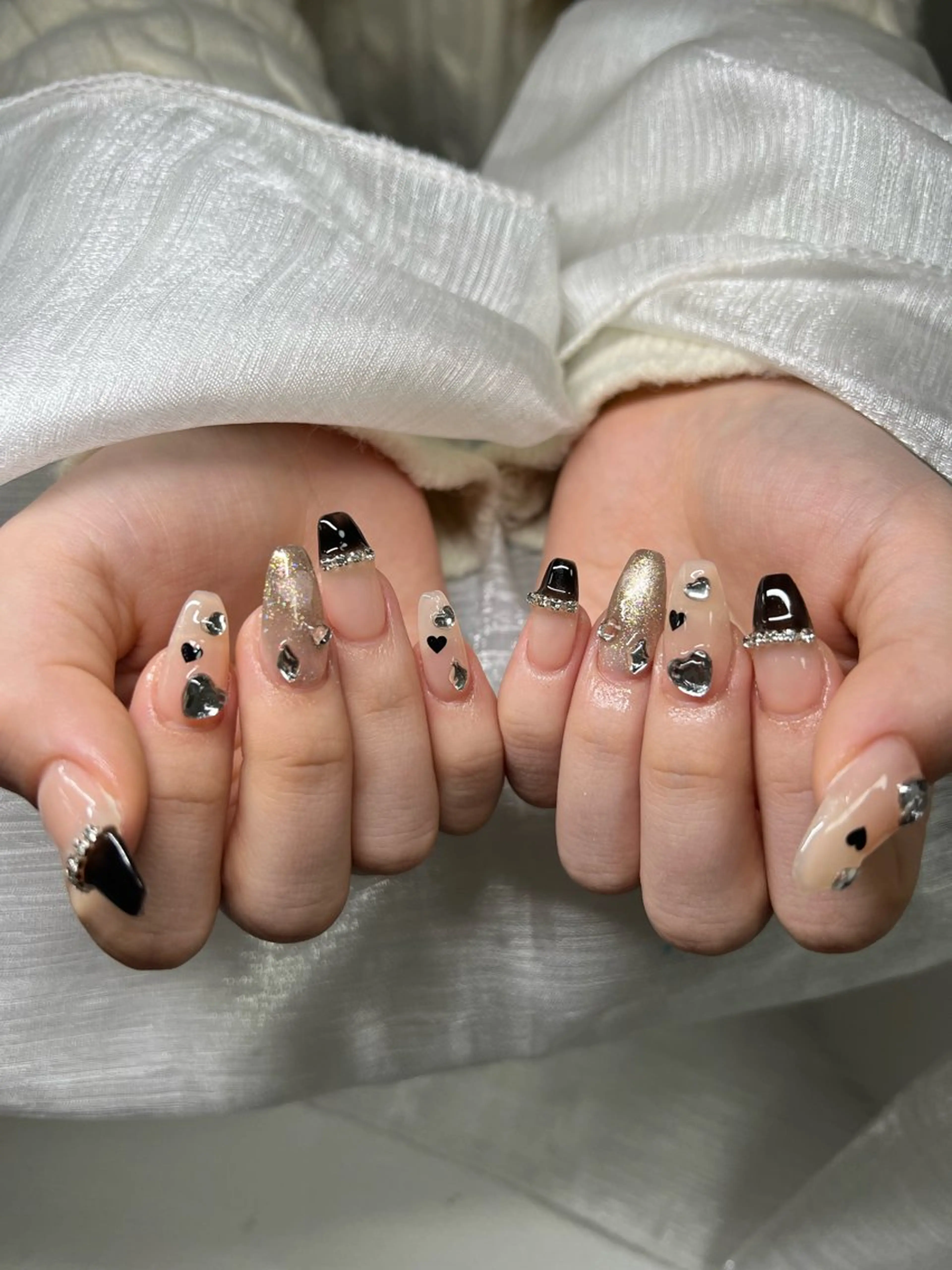 ネイル オーロラネイル チークネイル 長さ出し フットネイル フレンチネイル Lee Nails チップ長さだし専門店のネイルデザイン