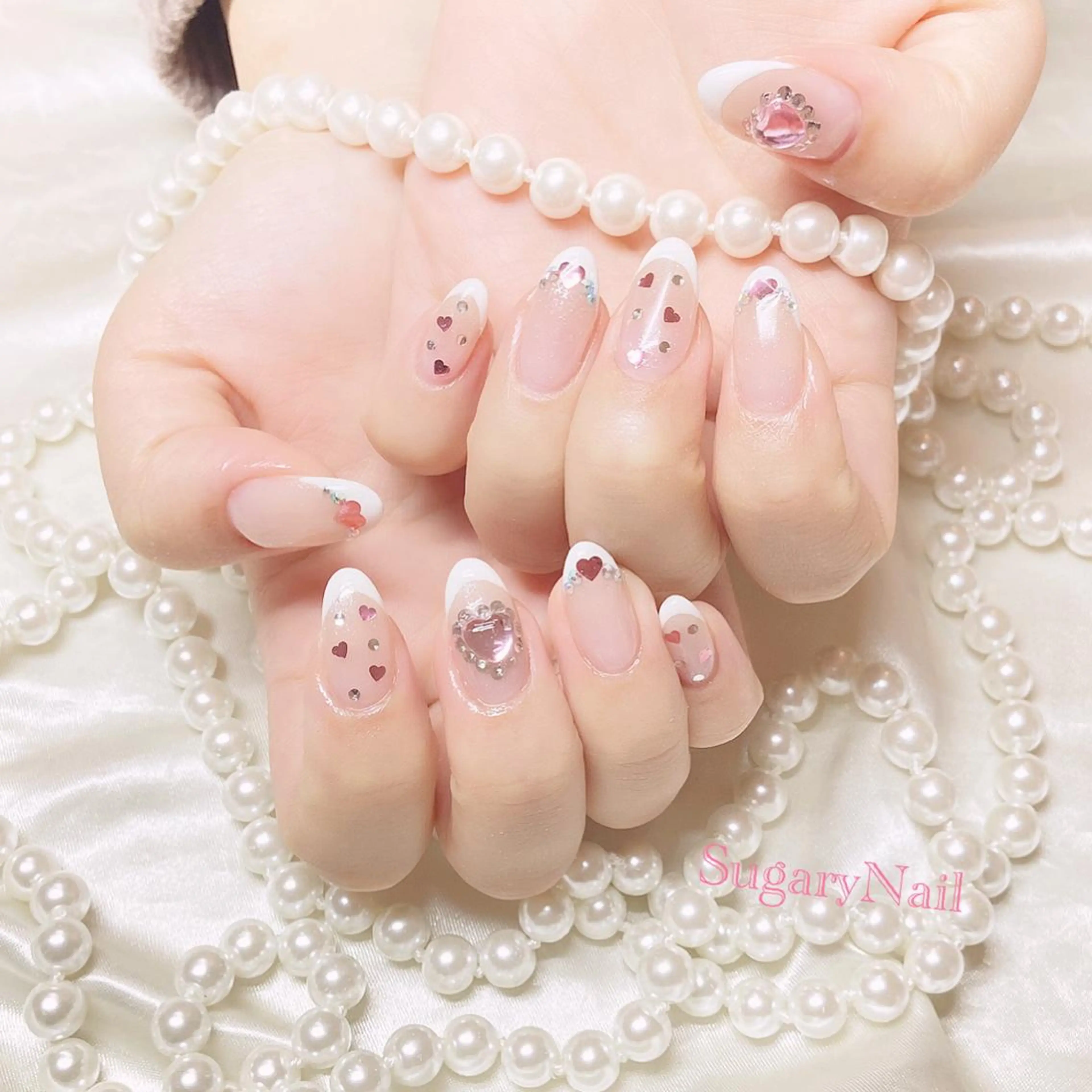 ネイル フレンチネイル ハンドネイル フットネイル SugaryNail Rinaのネイルデザイン