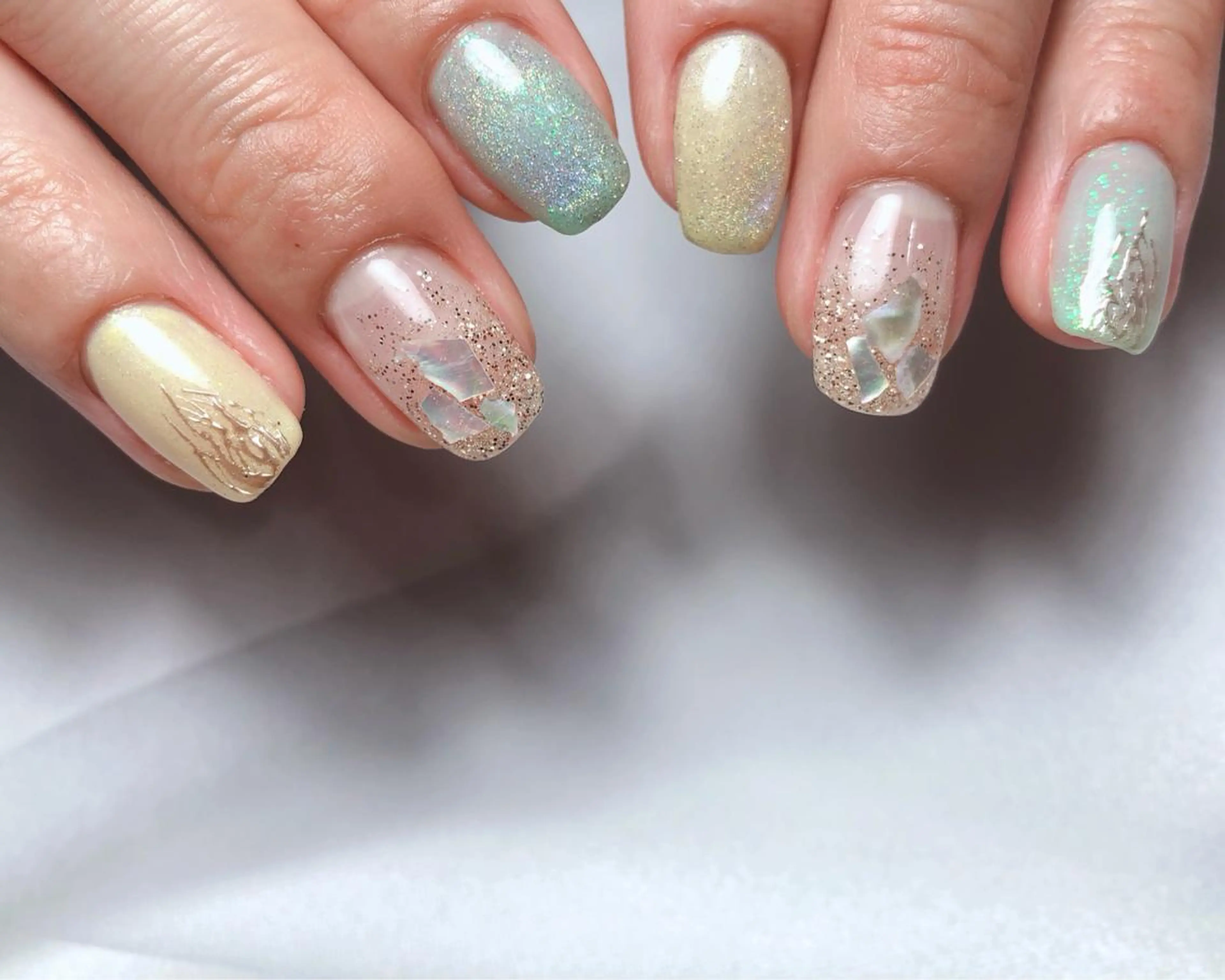 ネイル 春ネイル ハンドネイル saki_ nail heronのネイルデザイン