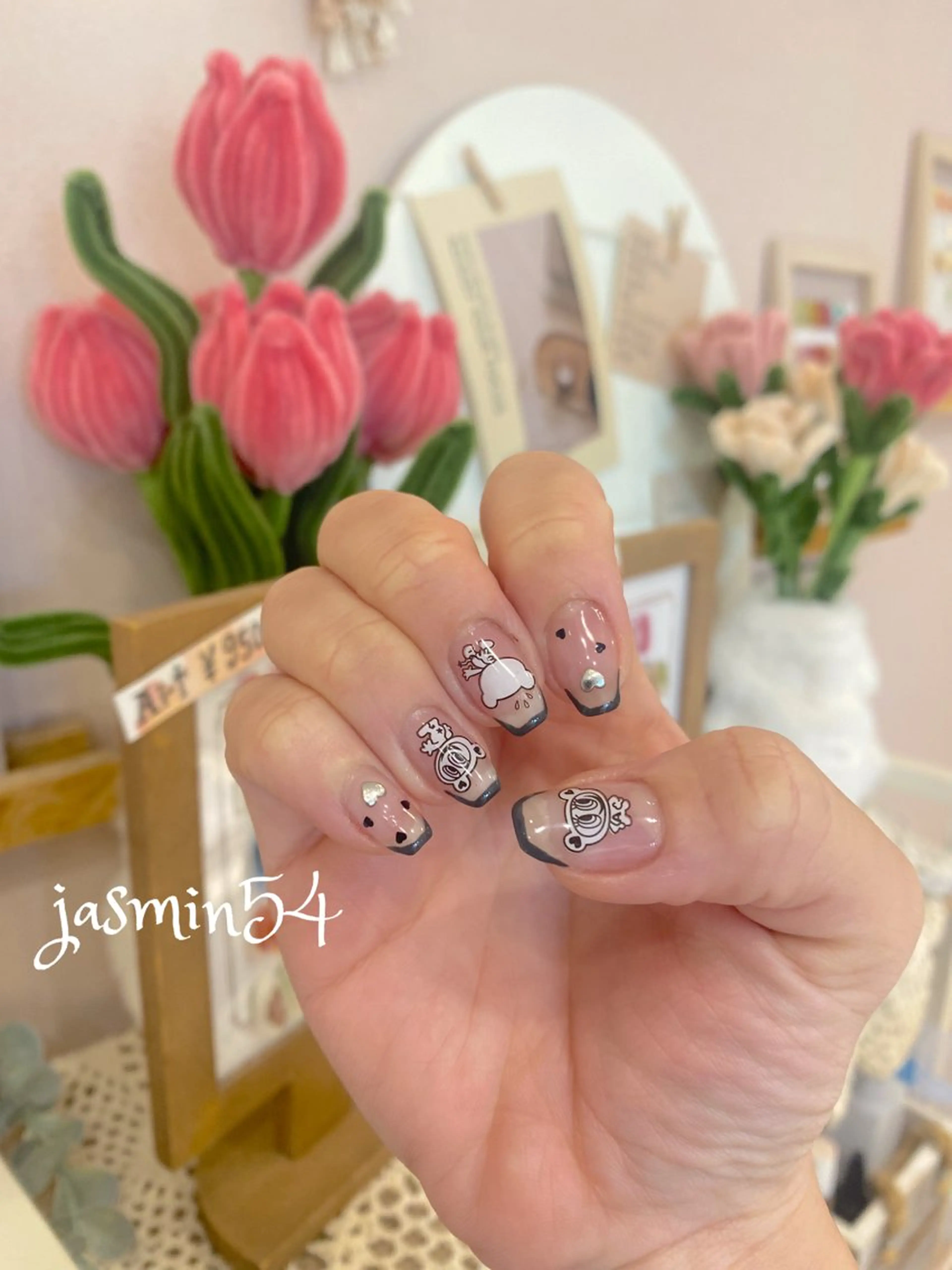 ネイル ブルー ジェルネイル jasmine54 mihoのネイルデザイン