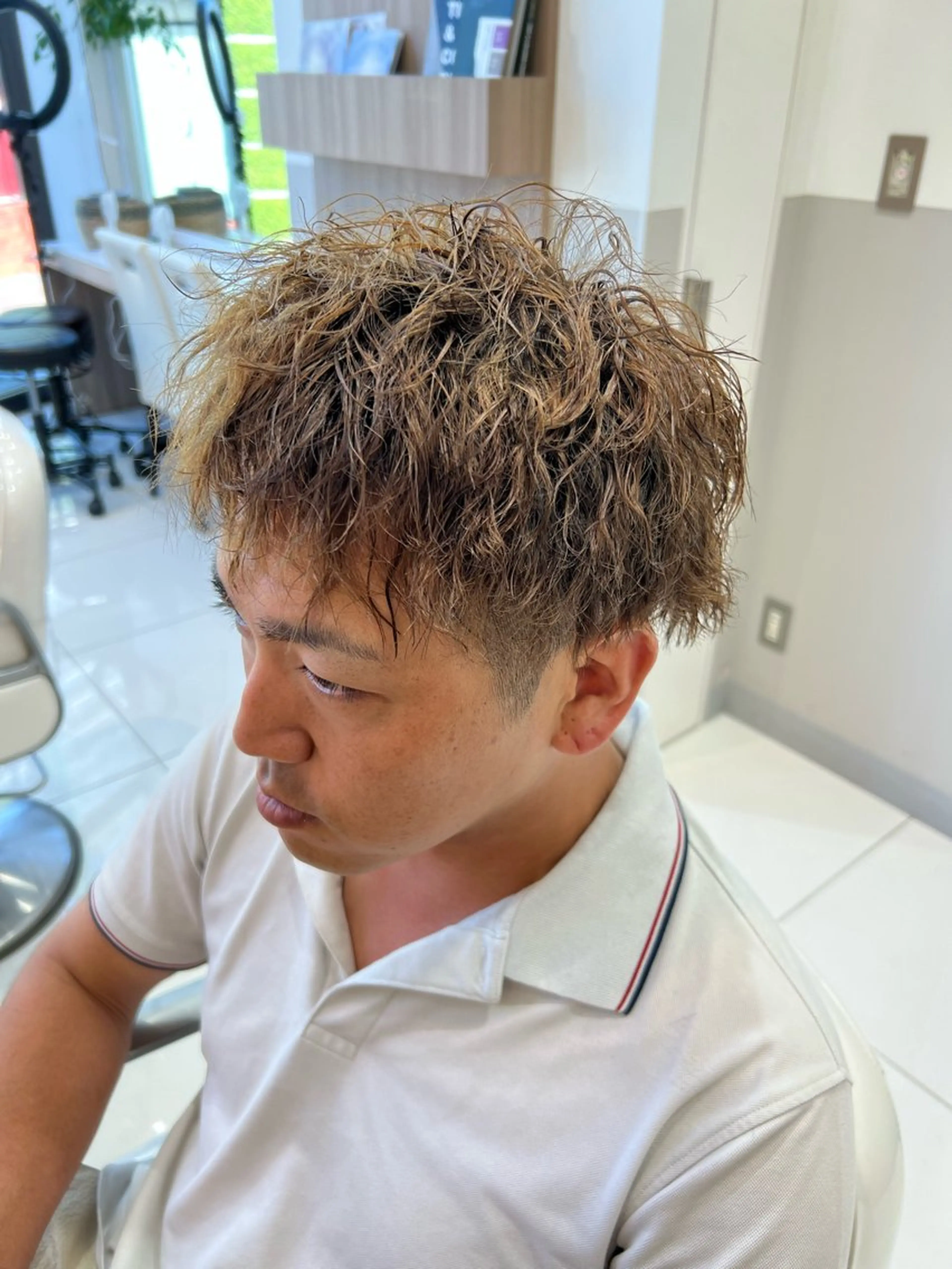 カラー パーマ メンズ カット パーマ 💫副店長💫 篠崎 はやとのヘアスタイル