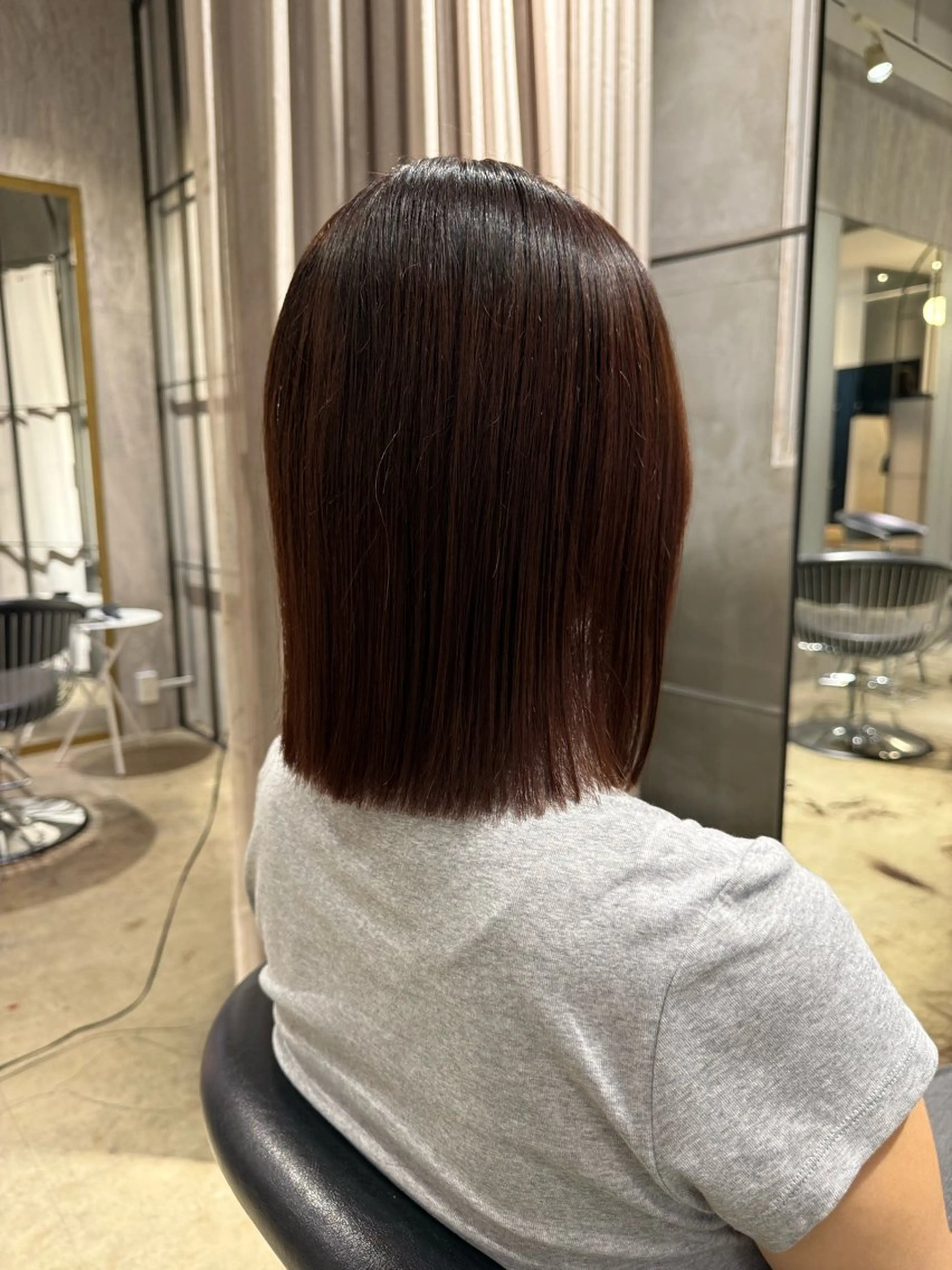 ミディアム 須藤　優真 切りっぱなしボブのヘアスタイル