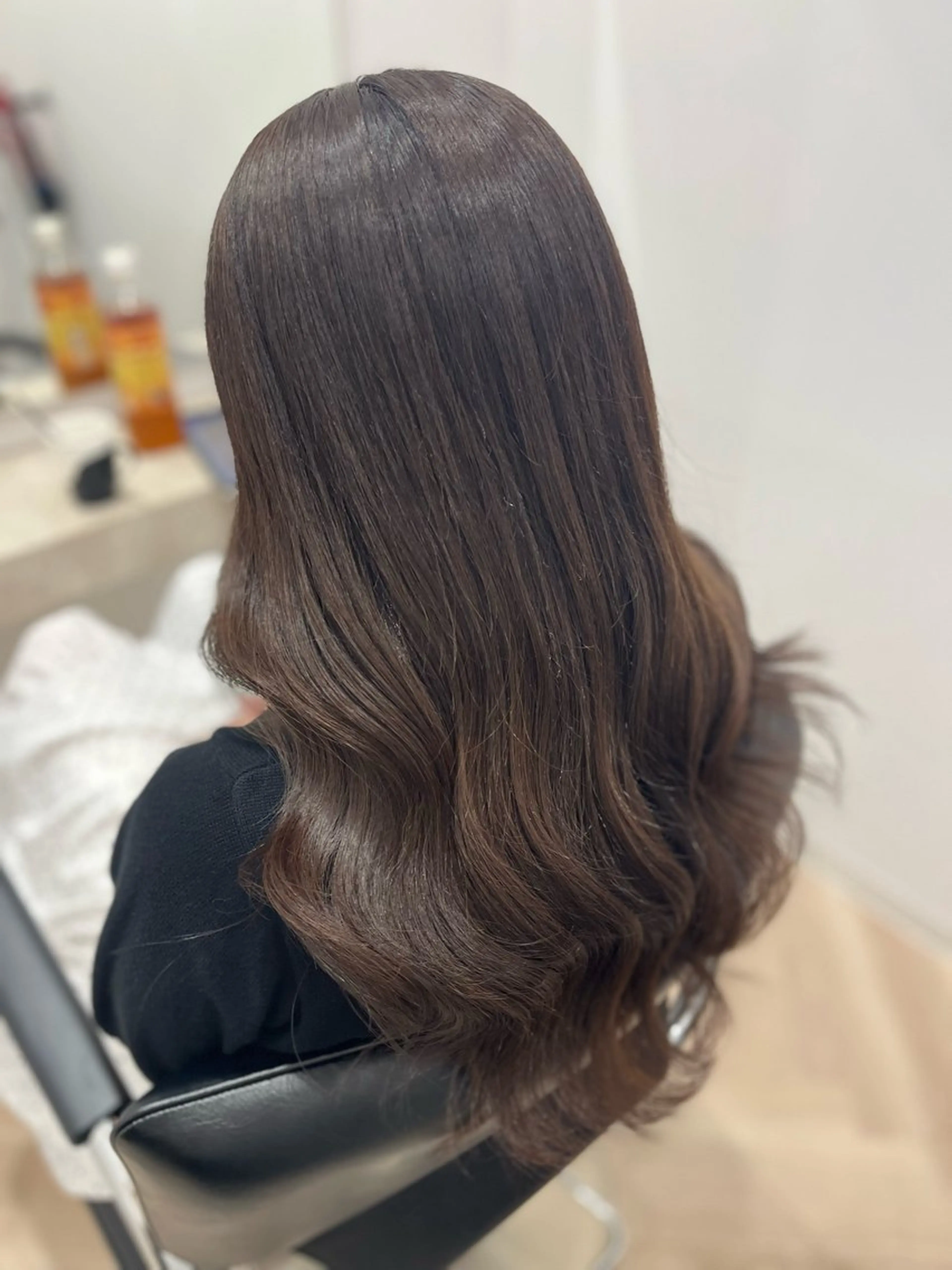 ロング カラー ブラウンカラー チョコレートブラウン ヘアカラー トリートメント 🫧ぷる艶カラー🫧 Yuubi🦩のヘアスタイル