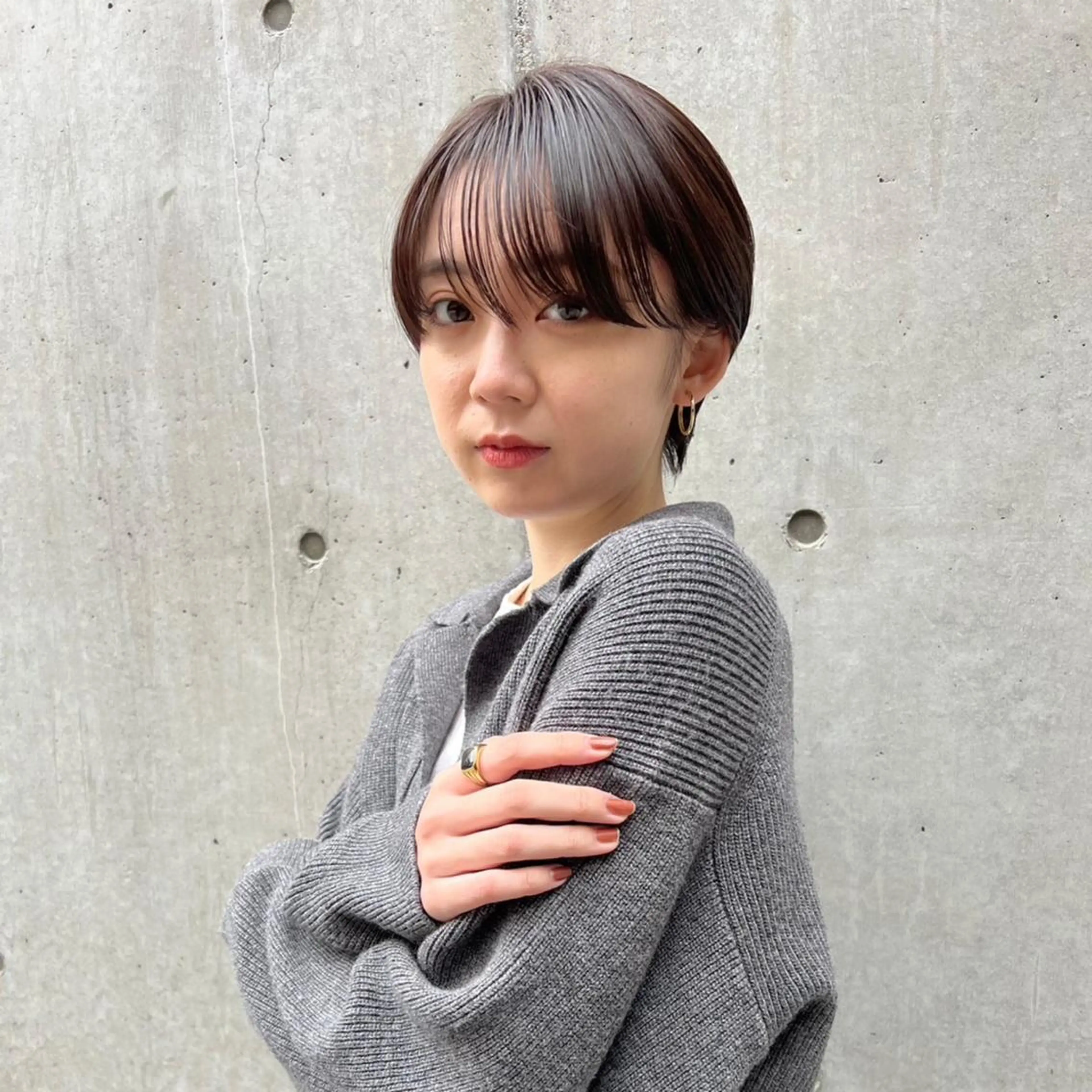 ショート 似合わせレイヤー・ボ ブ タナカ レイヤのヘアスタイル