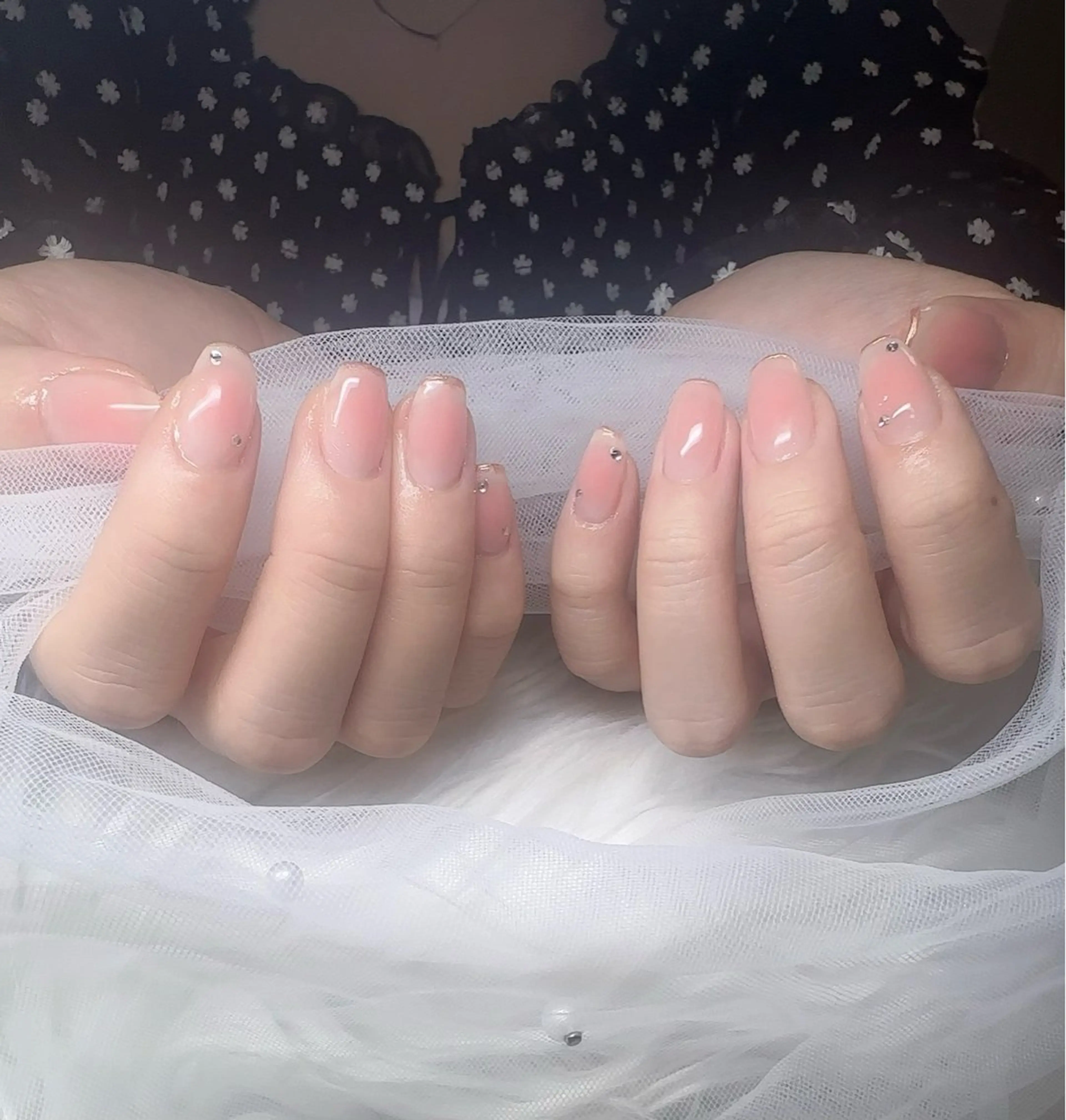 ネイル チークネイル ミラーネイル ハンドネイル touma Rinaのネイルデザイン