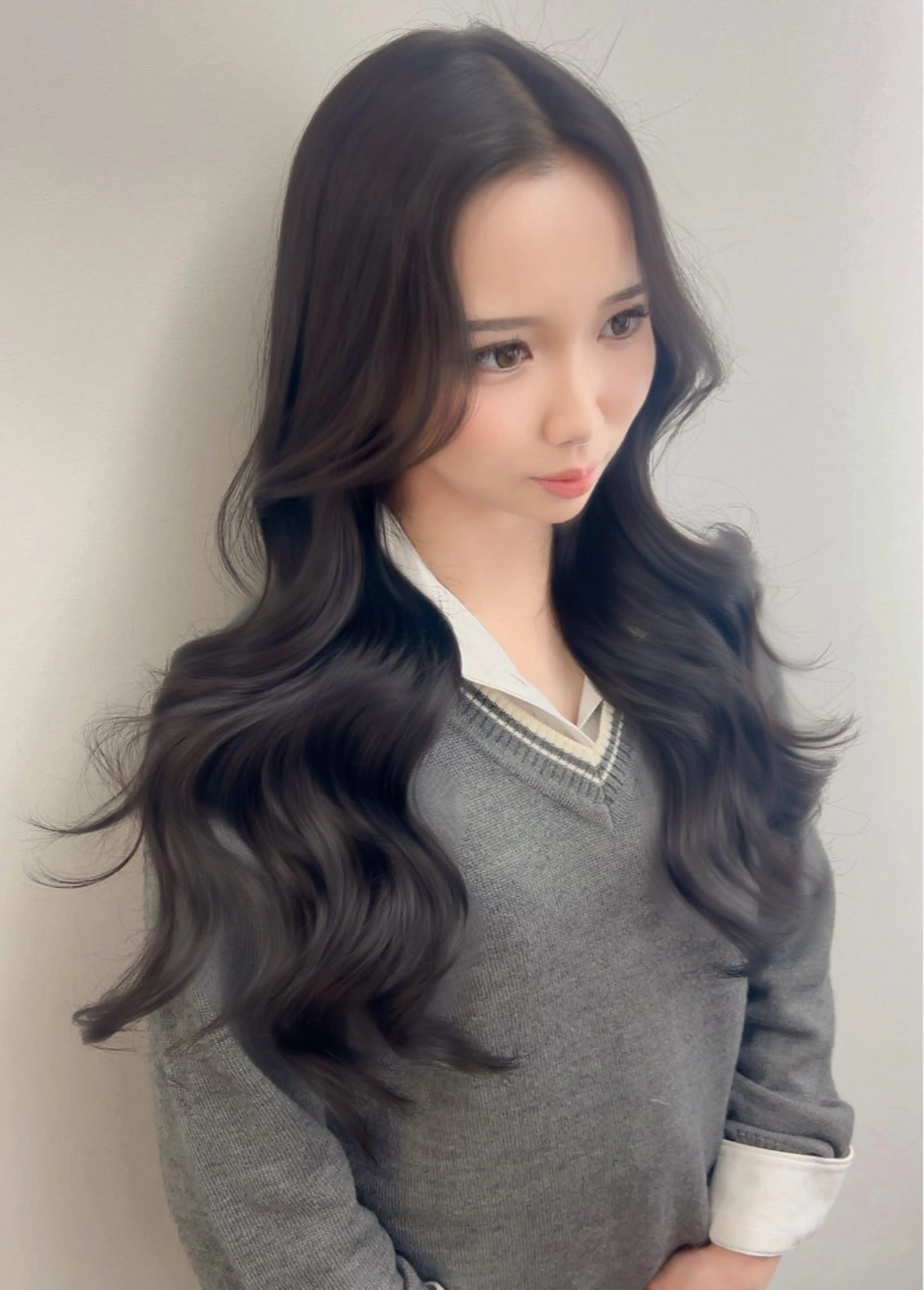 ロング カラー カット ヘアカラー トリートメント 髪質改善/レイヤー/ 透明感カラー/桃谷翼のヘアスタイル