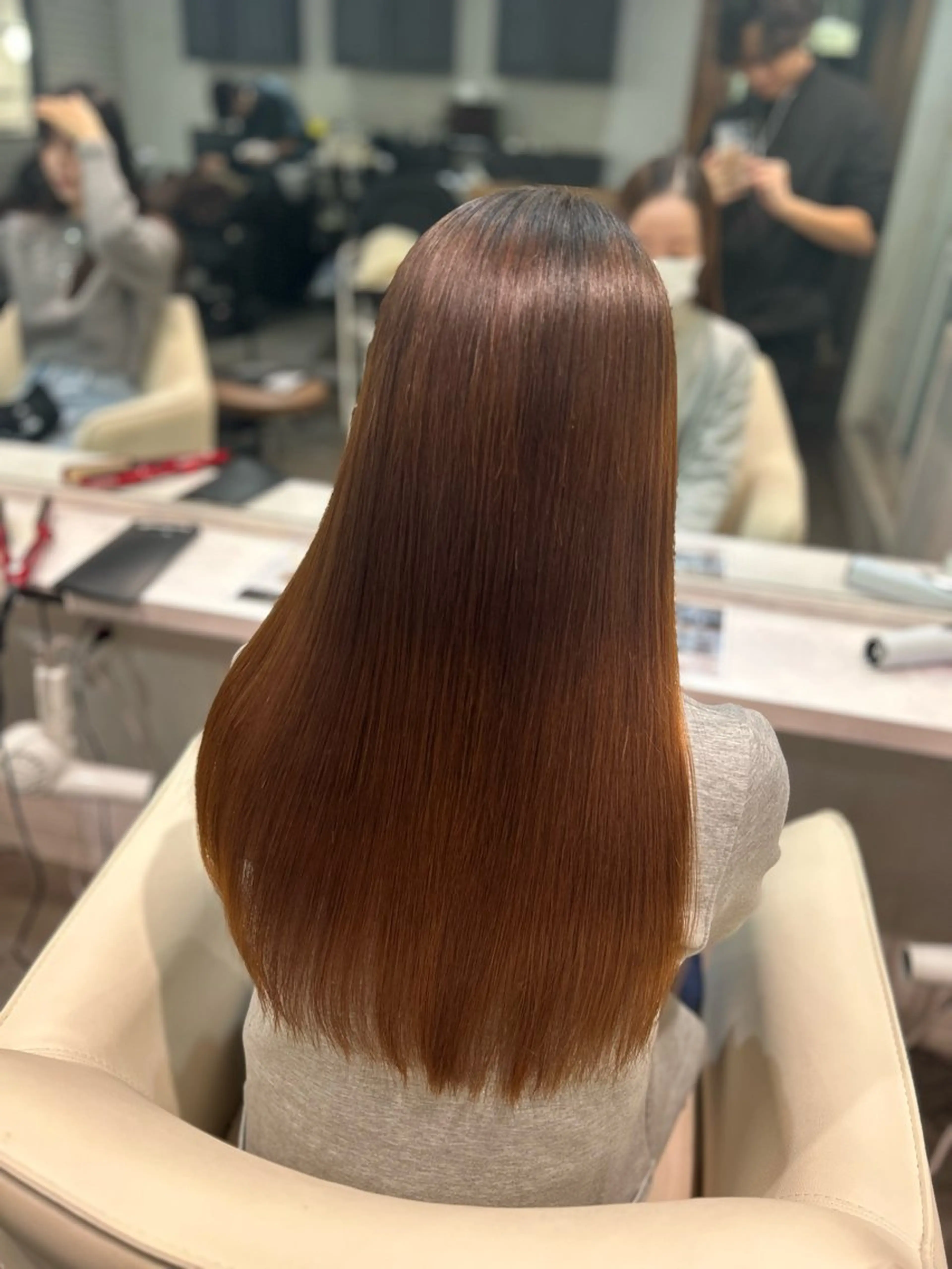 ロング カット 縮毛矯正 ✨縮毛矯正/韓国 レイヤー/源✨のヘアスタイル