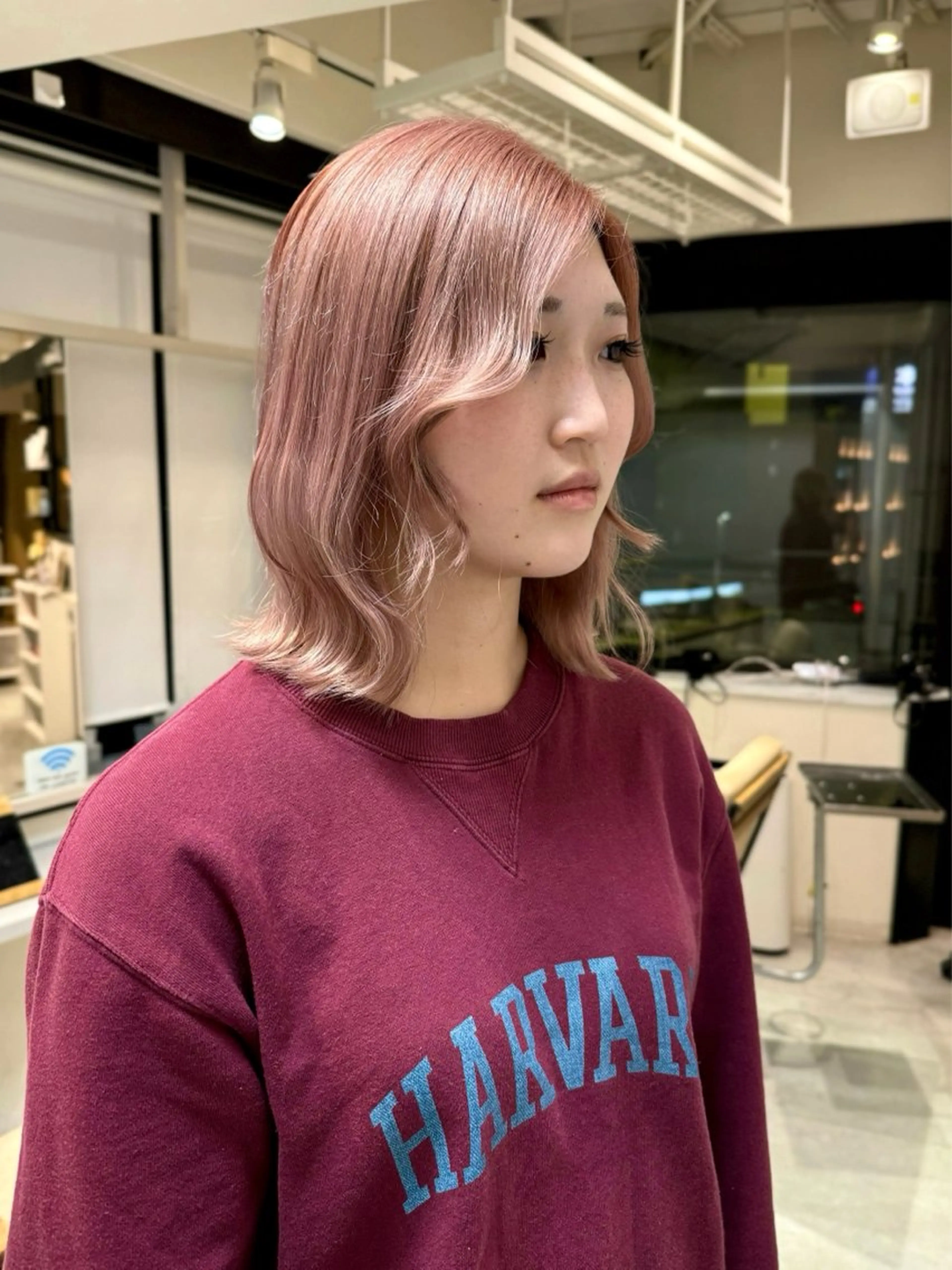 ミディアム ヘアカラー ai 梅田/暖色カラーのヘアスタイル