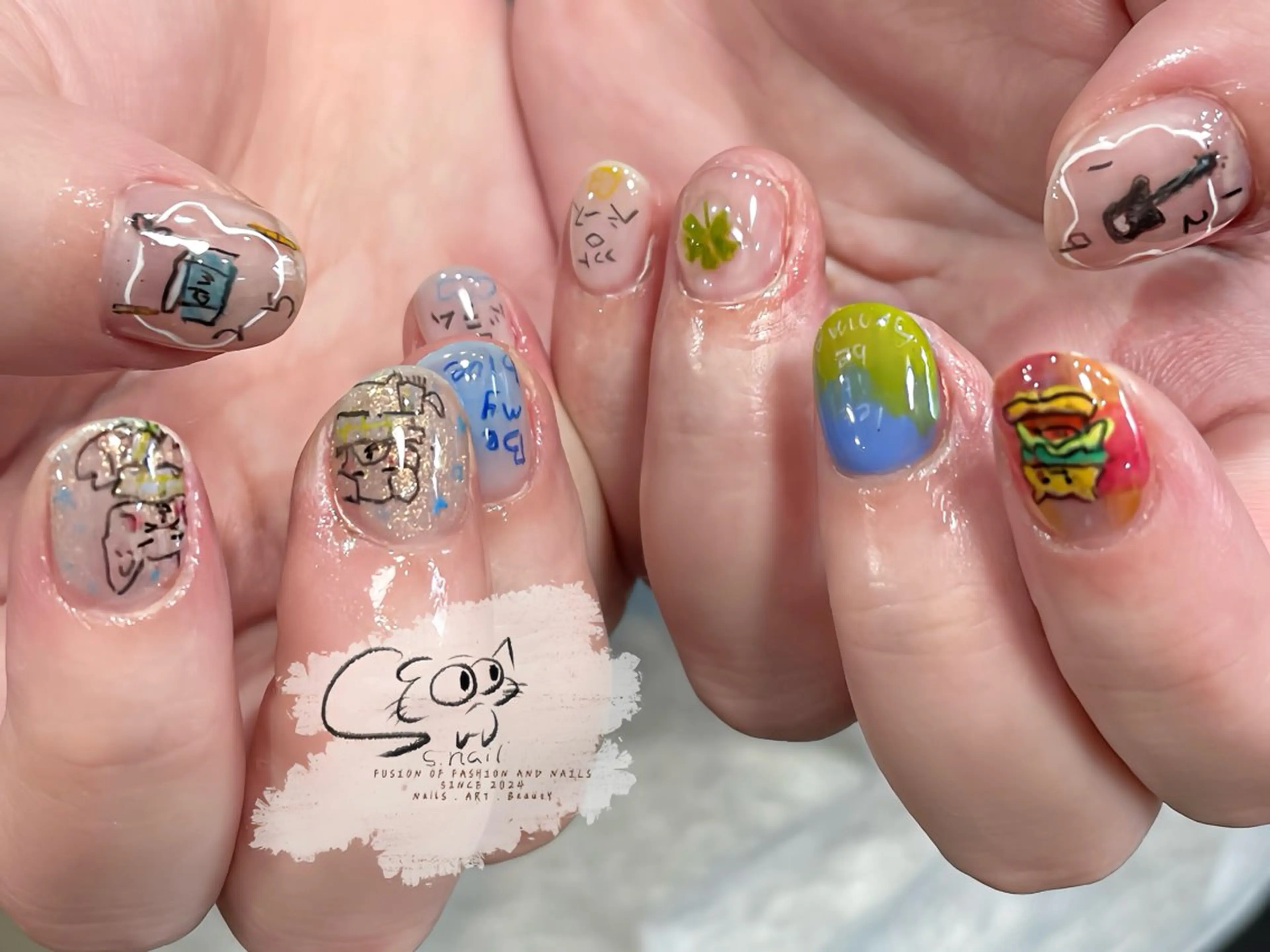 ネイル チークネイル フレンチネイル グラデーション マグネットネイル ワンカラーネイル S.nail _のネイルデザイン