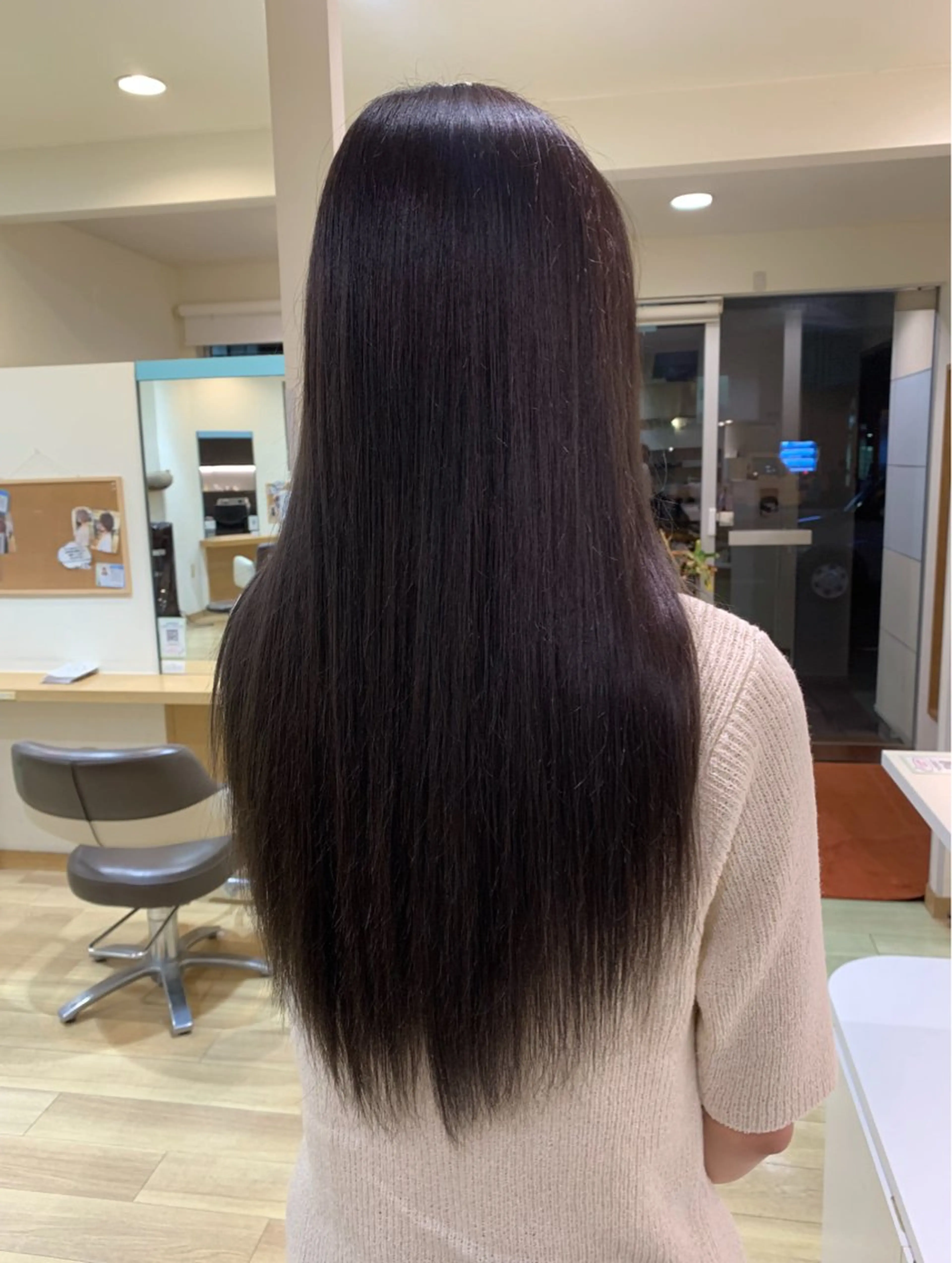 ロング カラー グレージュ ヘアカラー 🫧似合わせ カラー /縮毛矯正🎀みずきのヘアスタイル