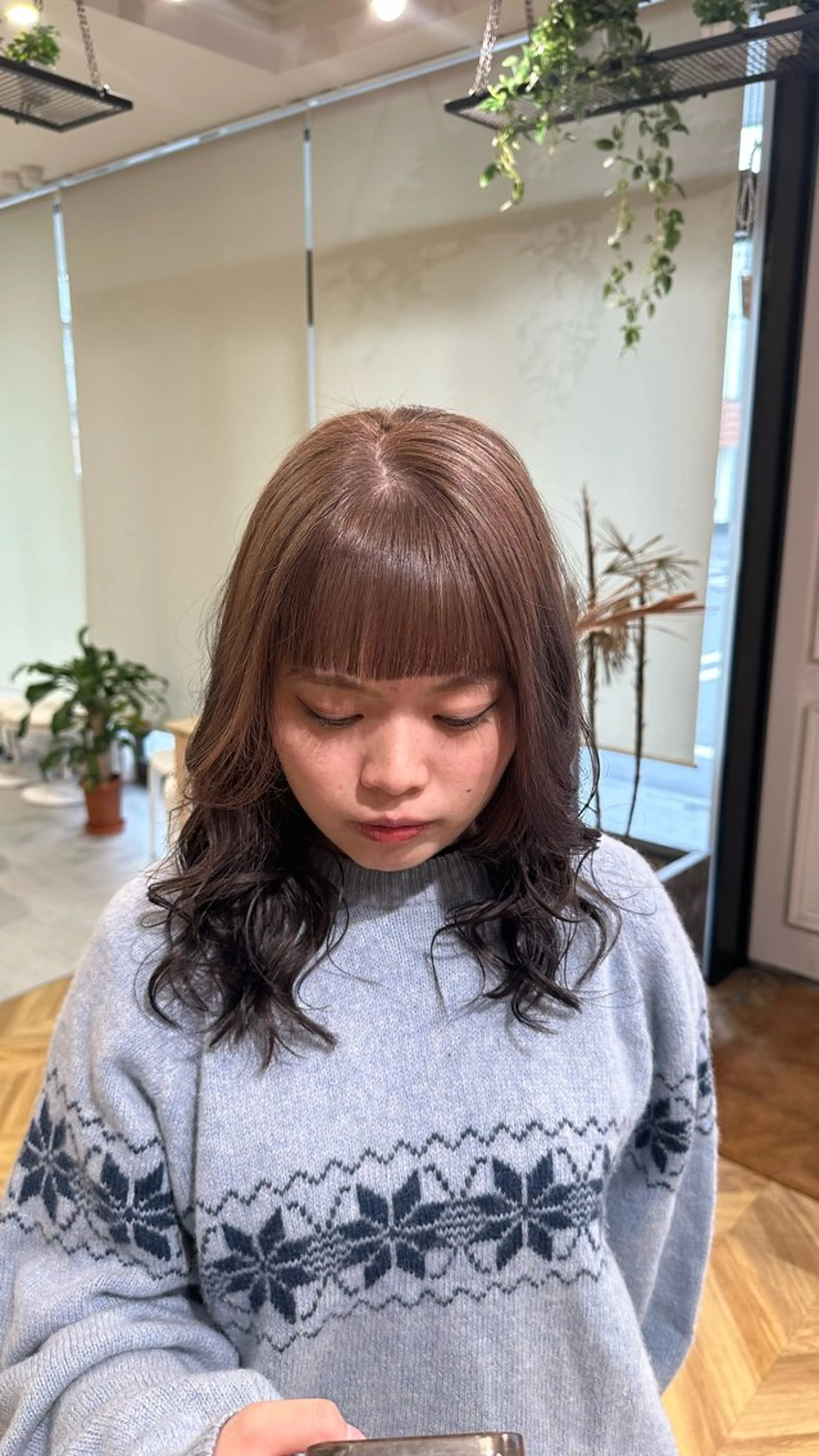 セミロング 似合わせツヤカラー 【yate'】ユウナのヘアスタイル