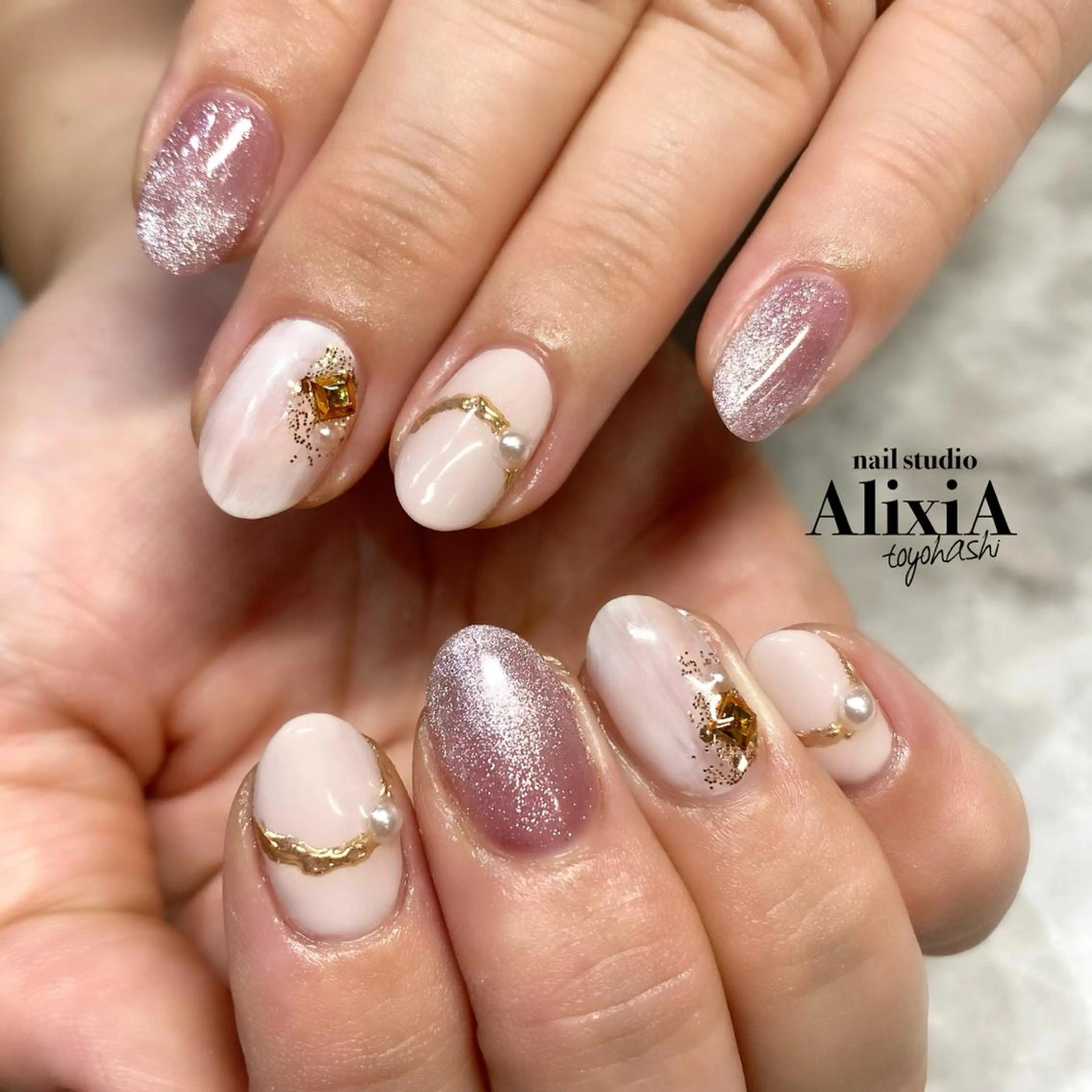 ネイル ハンドネイル AlixiA ゆみのネイルデザイン