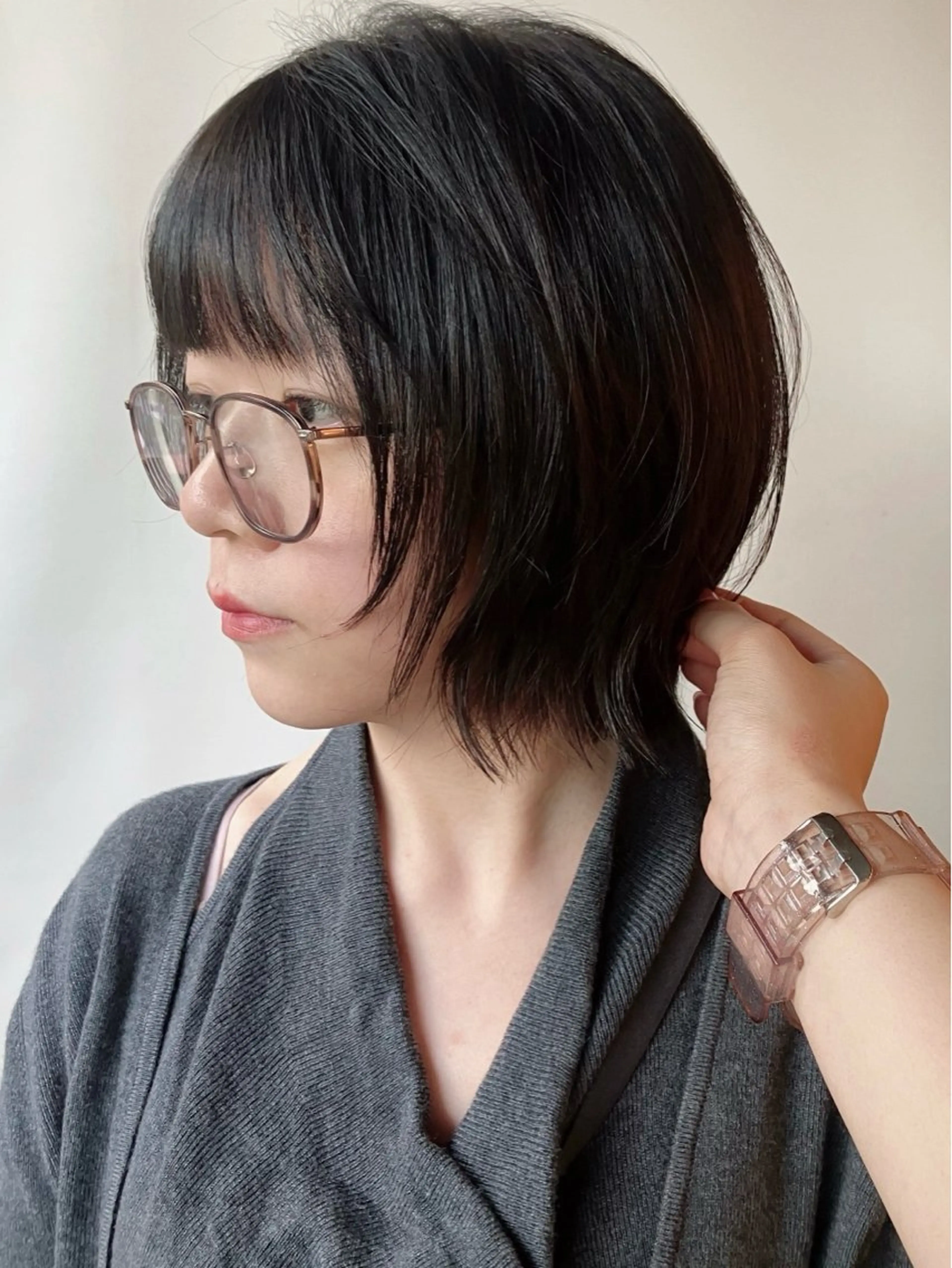 ショート 顔まわりレイヤー 姫カット レイヤーカット カット fumikaブリーチ /ウルフのヘアスタイル