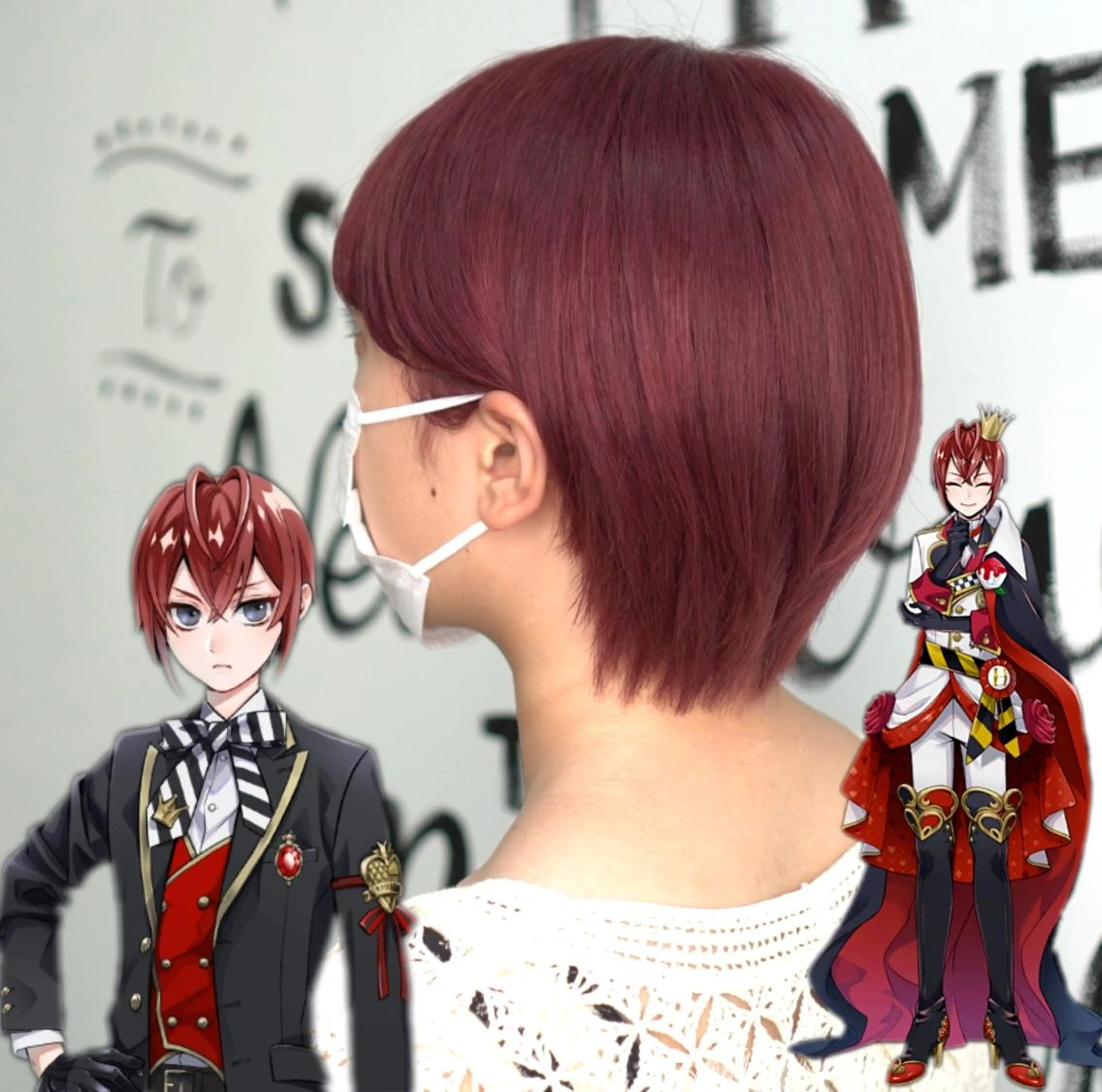 ショート カラー レッドカラー ヘアカラー 植田 /エクステ /ブリーチ/髪質改善のヘアスタイル