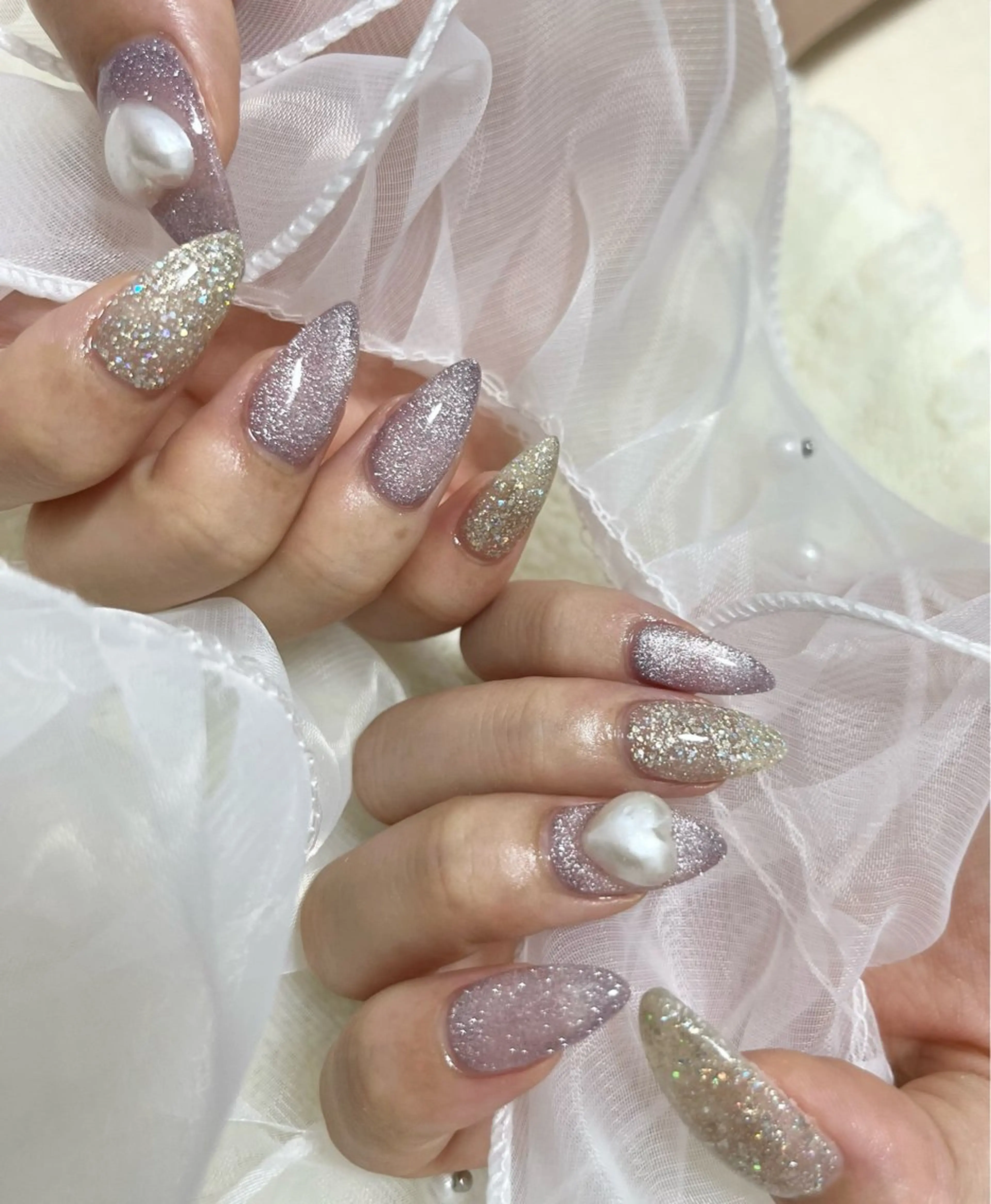 ネイル フラッシュネイル フラッシュマグ キラキラネイル マグネットネイル ハンドネイル わたなべ さやかのネイルデザイン