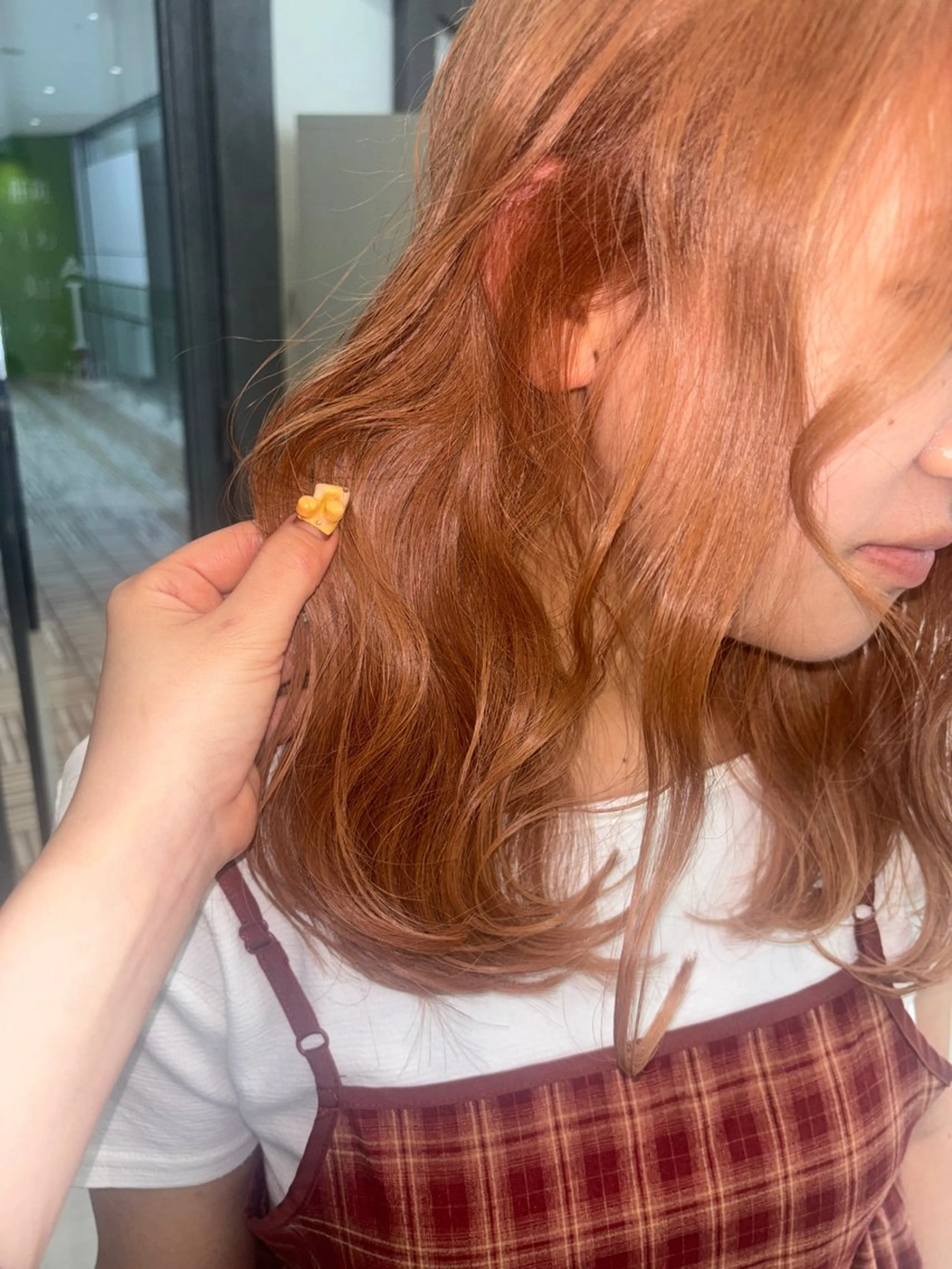 ロング カラー ヘアアレンジ ハッシュカット/ ミルクティー/ みうのヘアスタイル