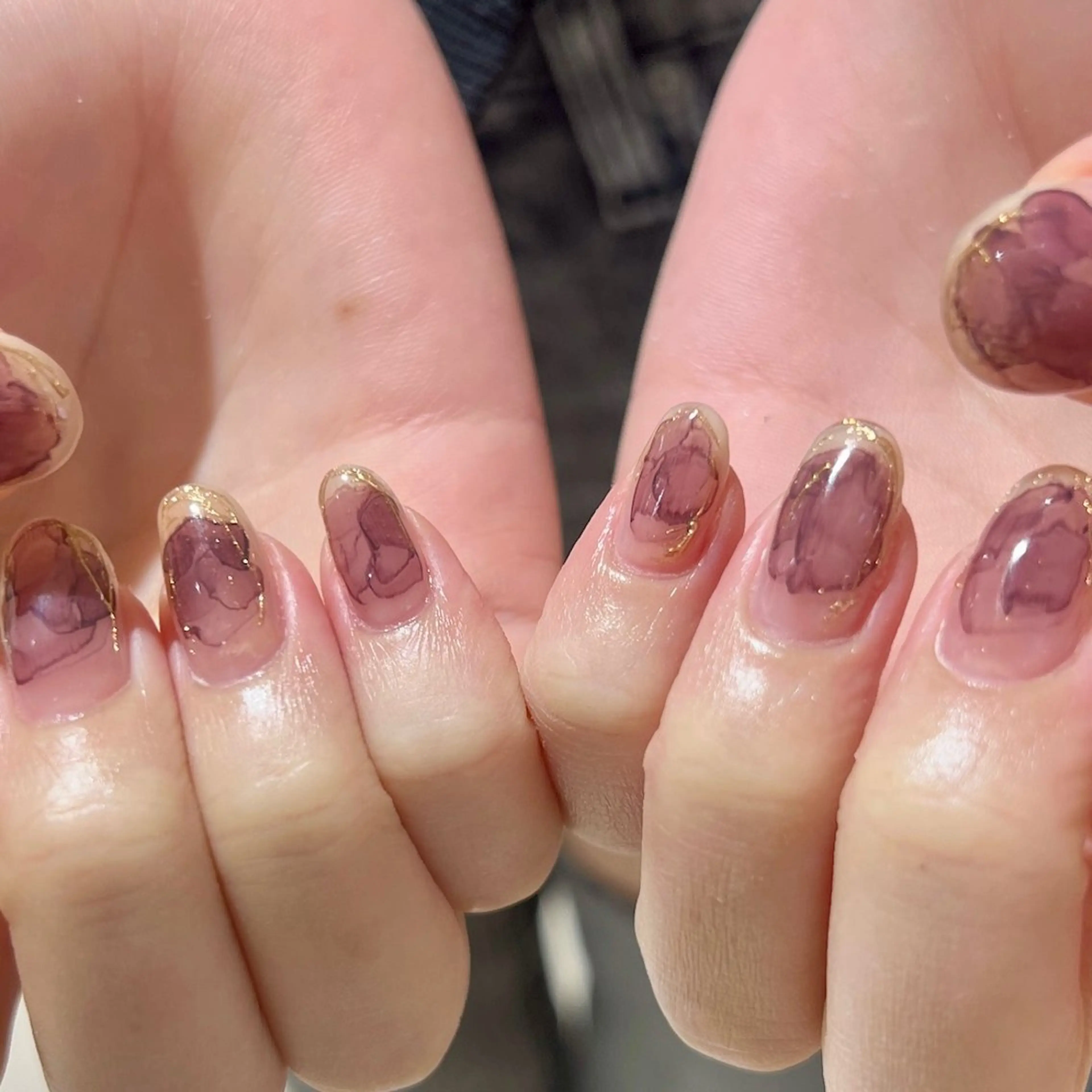 ネイル ジェルネイル 持ち込み ニュアンスネイル パラジェル ハンドネイル 個性派ニュアンス nuts nail所属・【池袋】nuts nail　なつみのネイルデザイン