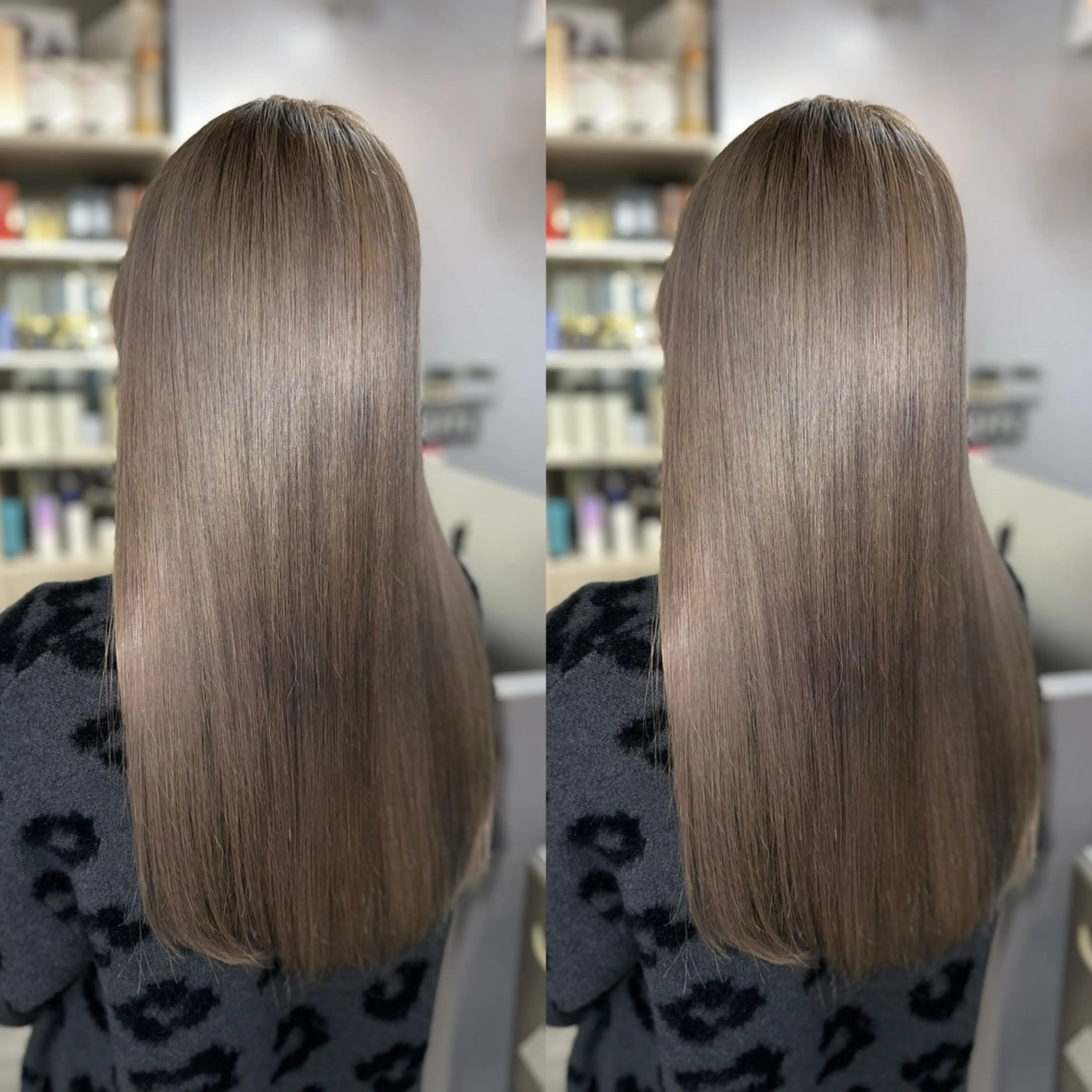 ロング カラー 縮毛矯正×ボブ💎 髪質改善/木下のヘアスタイル