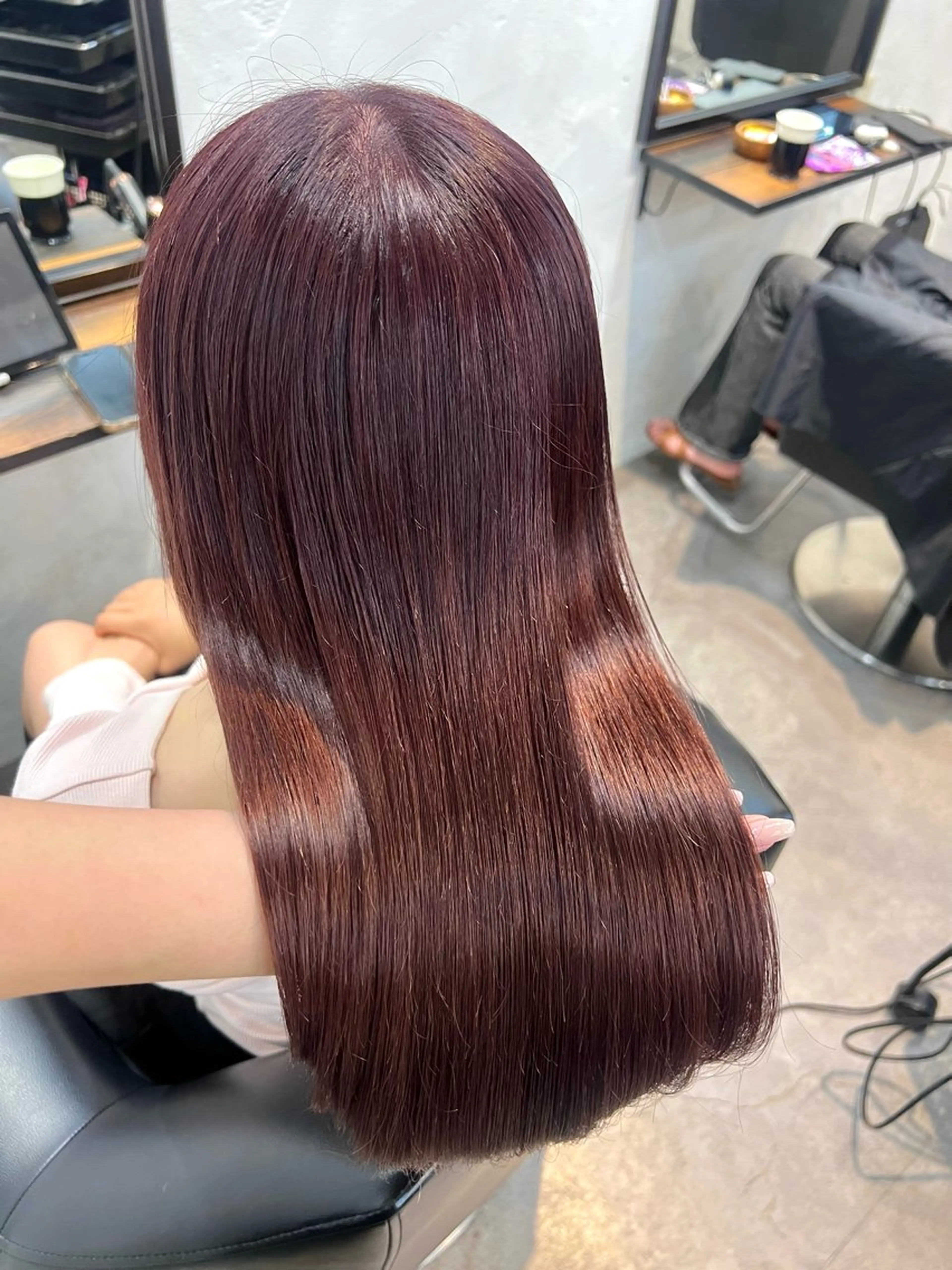 ミディアム カラー ブリーチ ダブルカラー ラベンダーカラー ブリーチなしカラー ピンクカラー カット ヘアカラー トリートメント 透明感カラー ✨ 韓国艶髪💗菅原のヘアスタイル