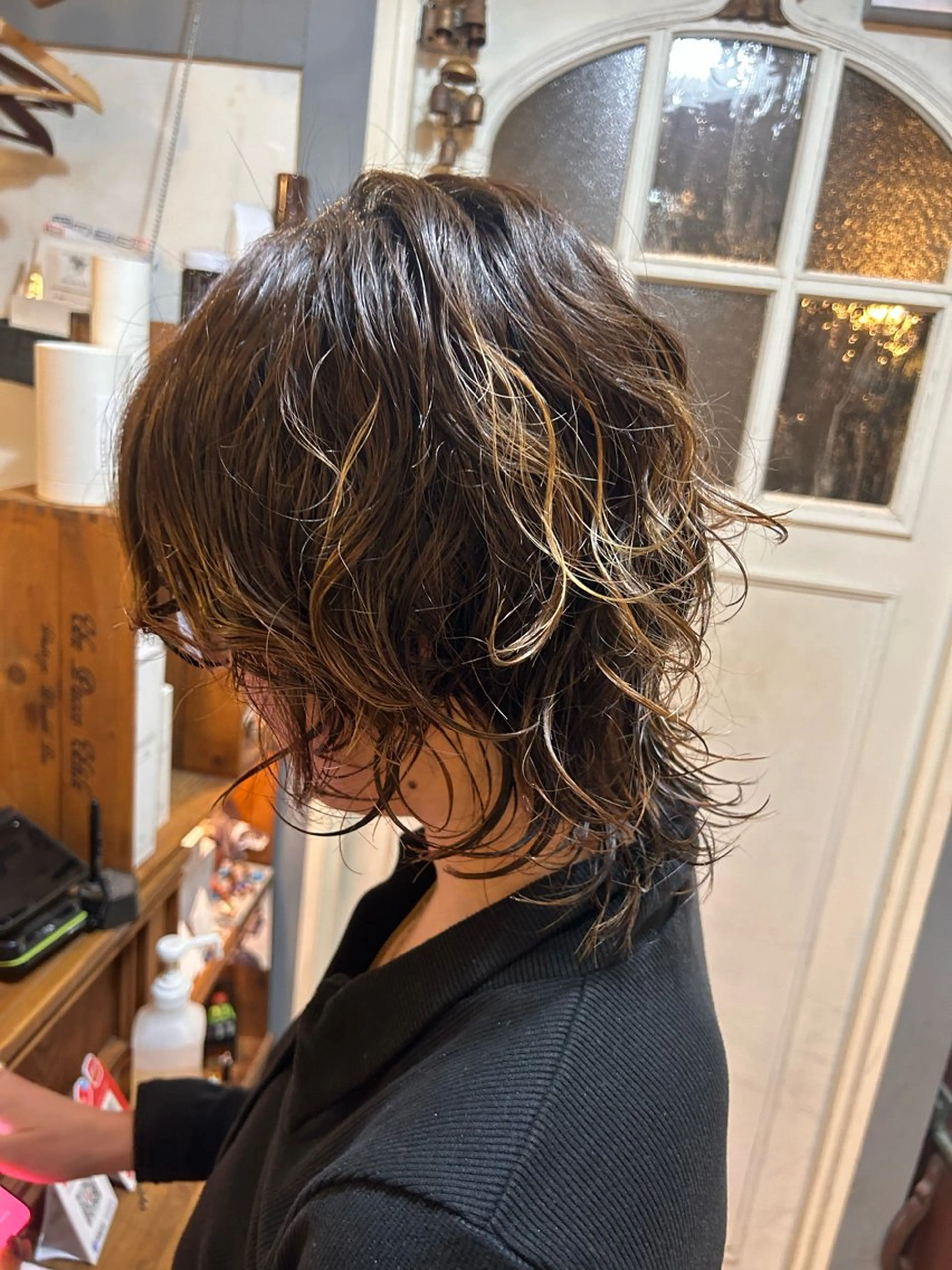 ミディアム パーマ カット パーマ 清水千優/パーマ/ メンズパーマのヘアスタイル