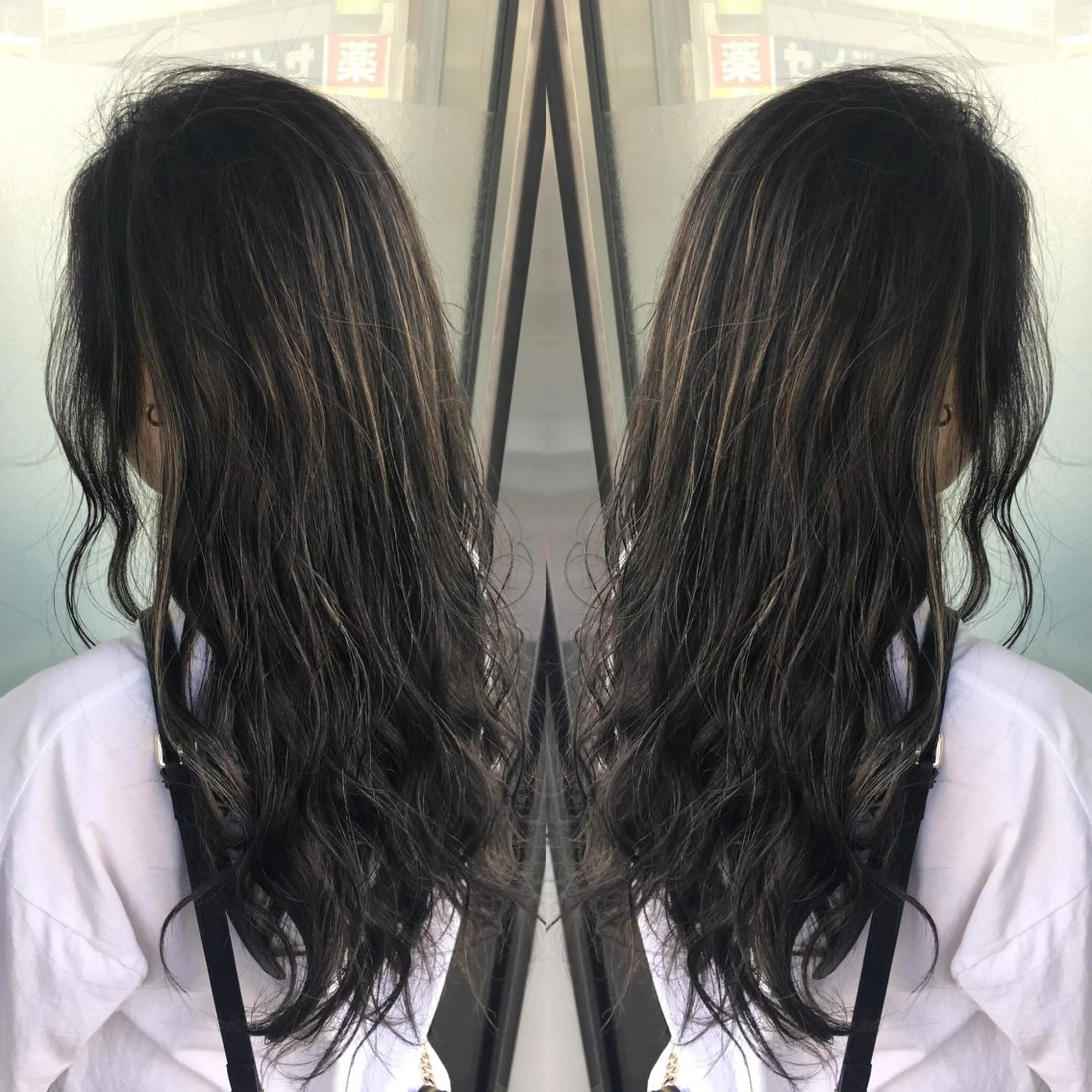 ロング カラー ヘアアレンジ ハイライトカラー ハイライト 寺内 紳悟のヘアスタイル