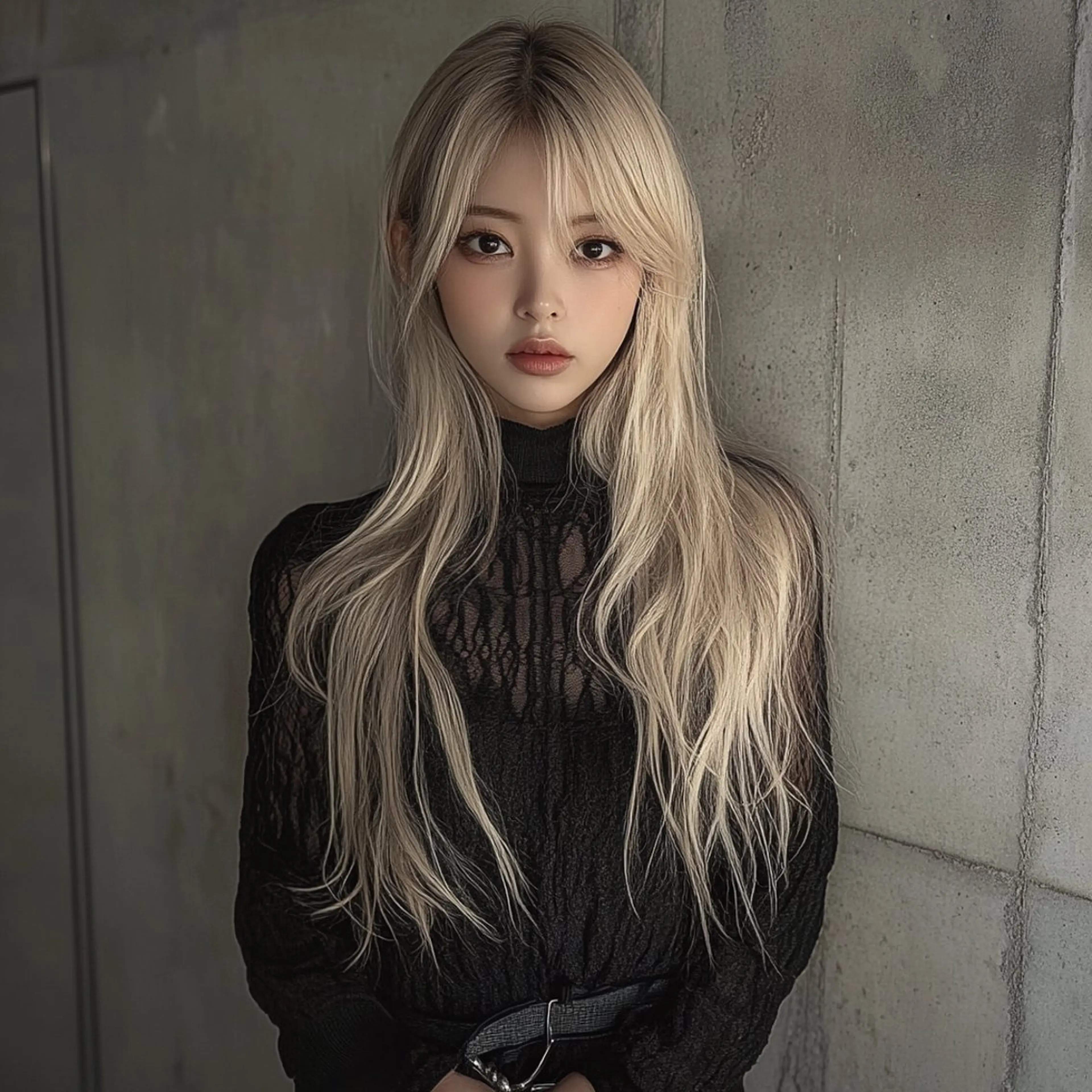 ロング 透明感ブリーチ ハイトーンウエダのヘアスタイル