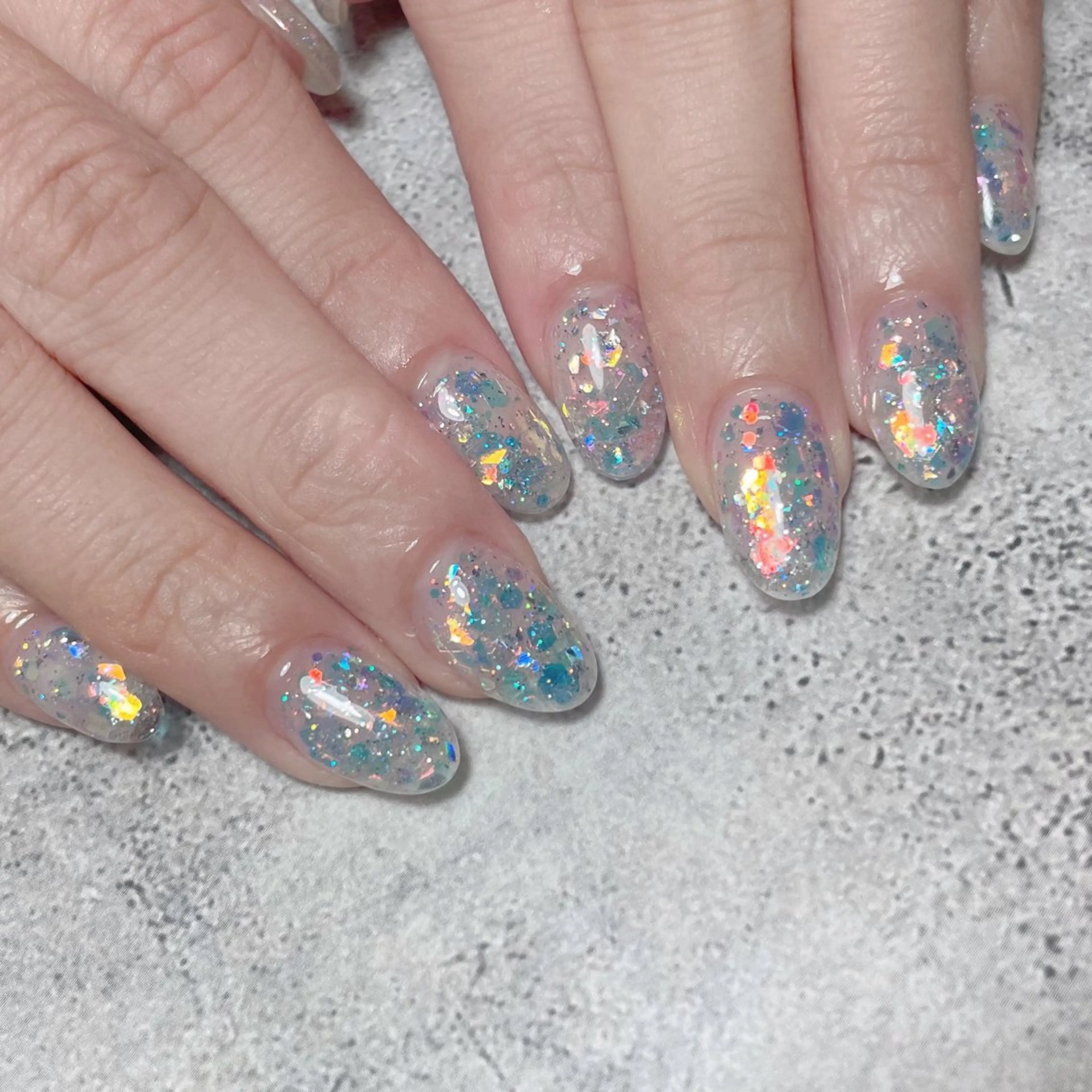 ネイル ラメ(グリッター) ワンカラーネイル ハンドネイル Classy【クラッシー】所属・Classy: Mizukiのネイルデザイン