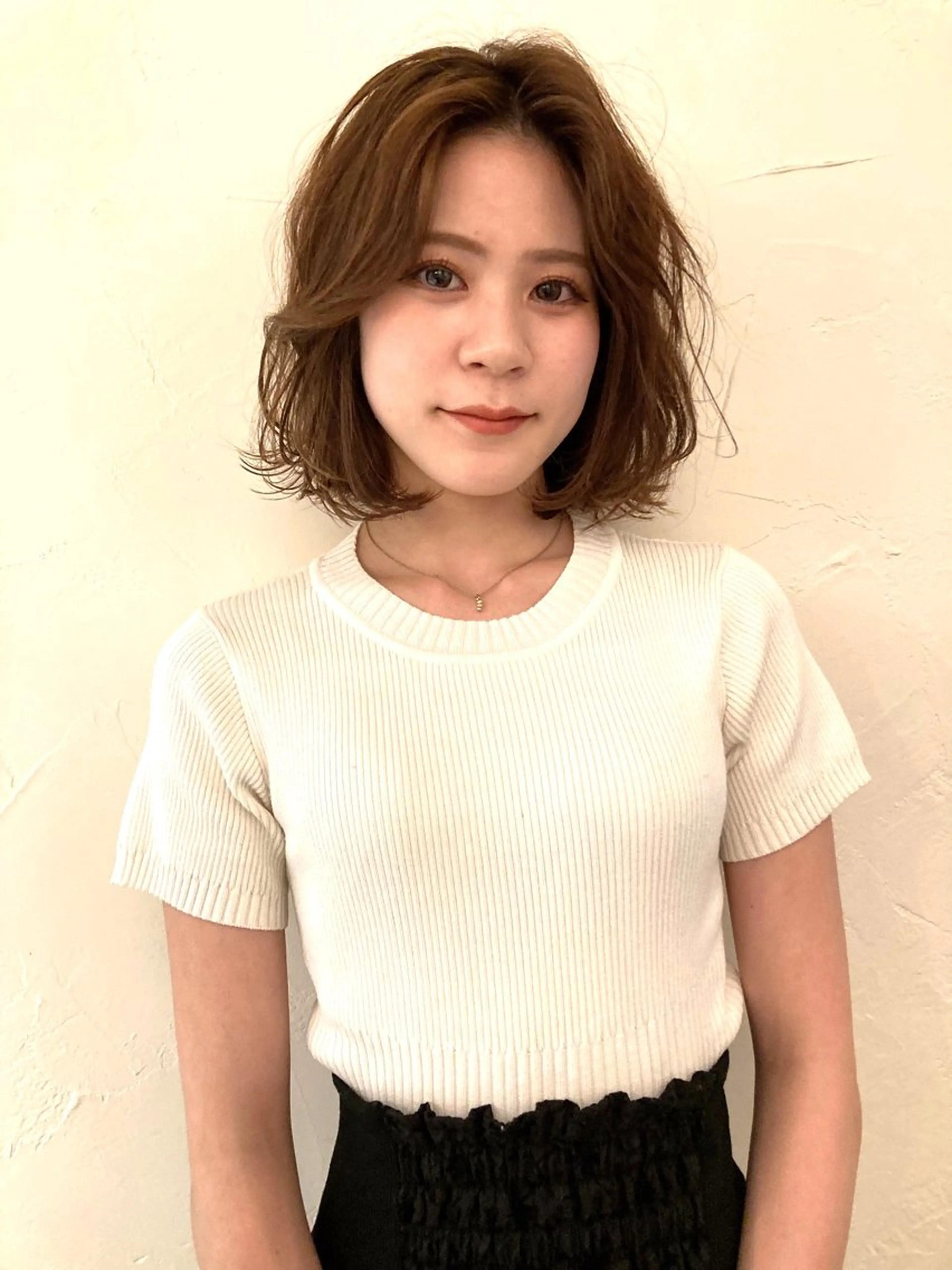 ミディアム シマダ アユミのヘアスタイル