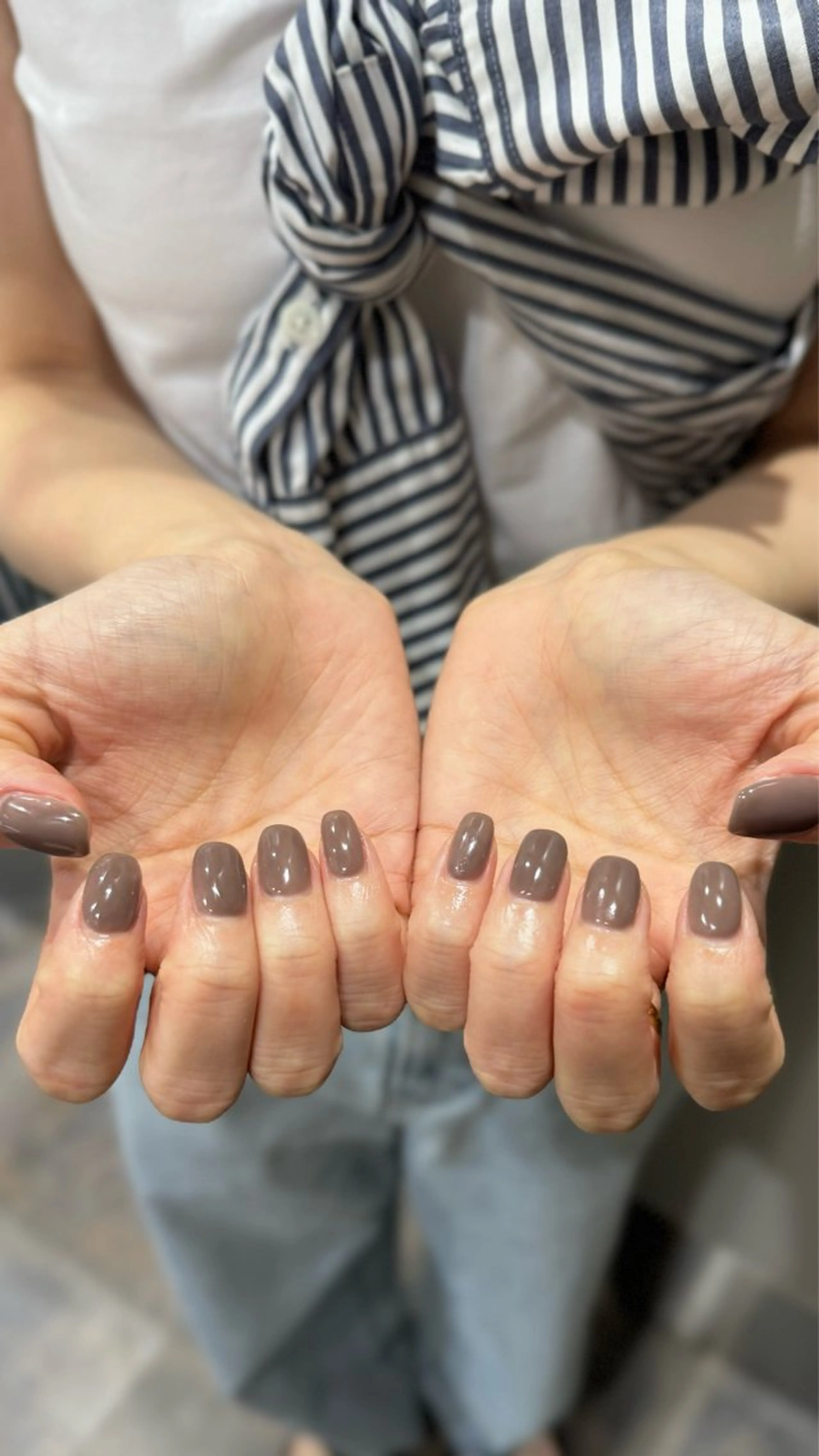 ネイル ブラウン ハンドネイル Tigris. sadamotoのネイルデザイン