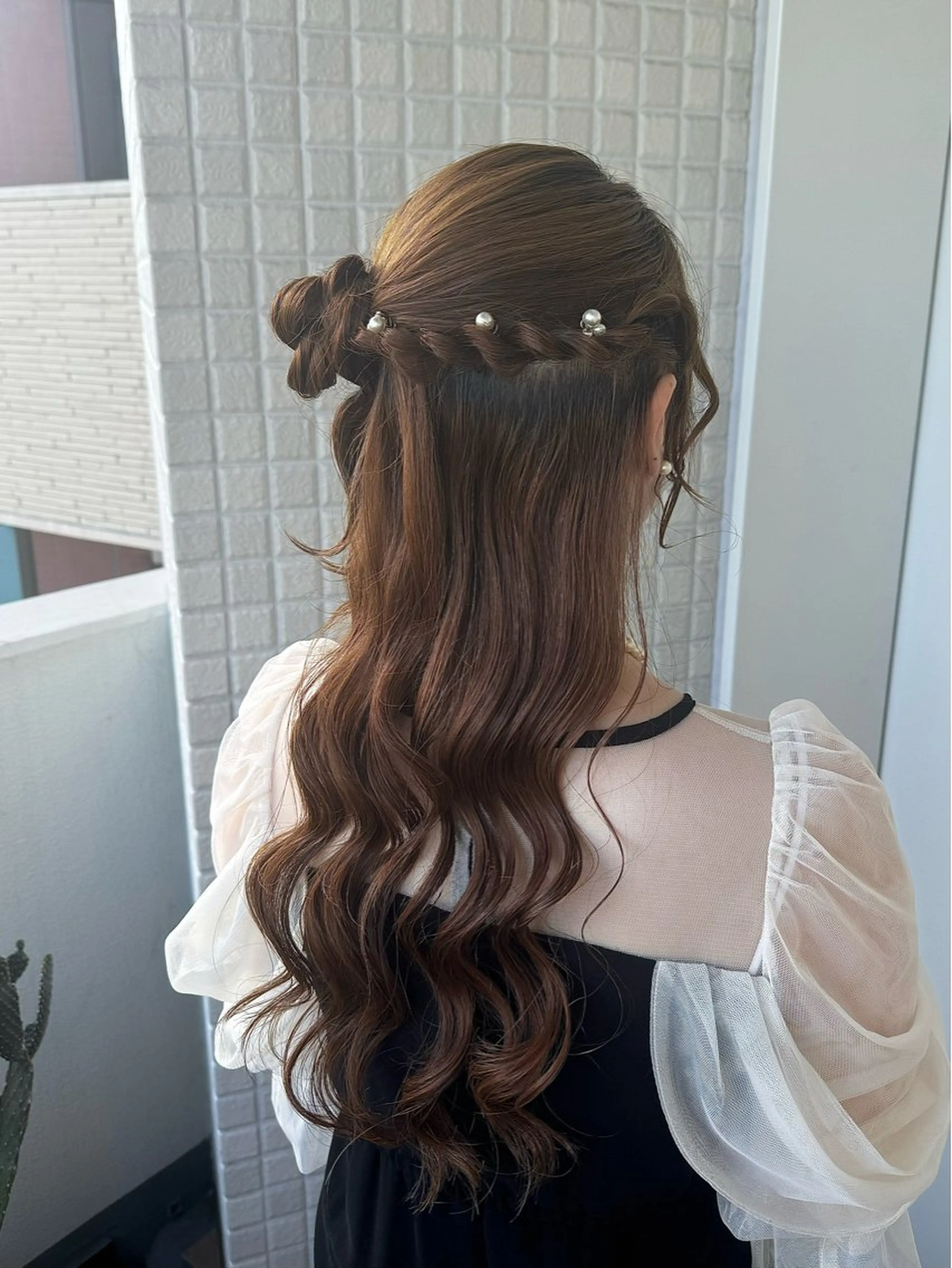 ロング ヘアセット 縮毛矯正/エクステ ヘアアレンジ/ひふみのヘアスタイル