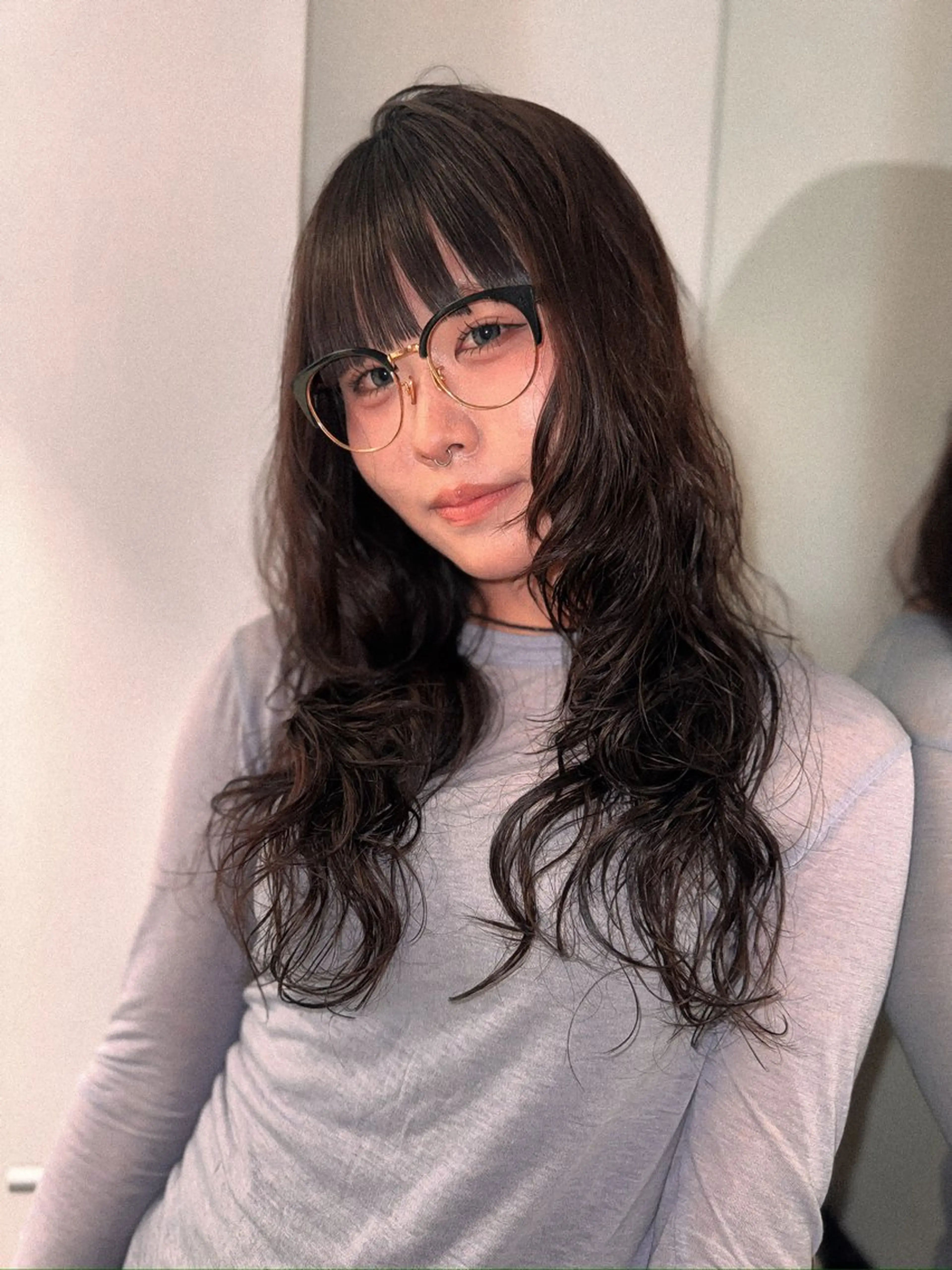 カラー パーマ カット パーマ ハイトーン/パーマ 大名　sakiのヘアスタイル