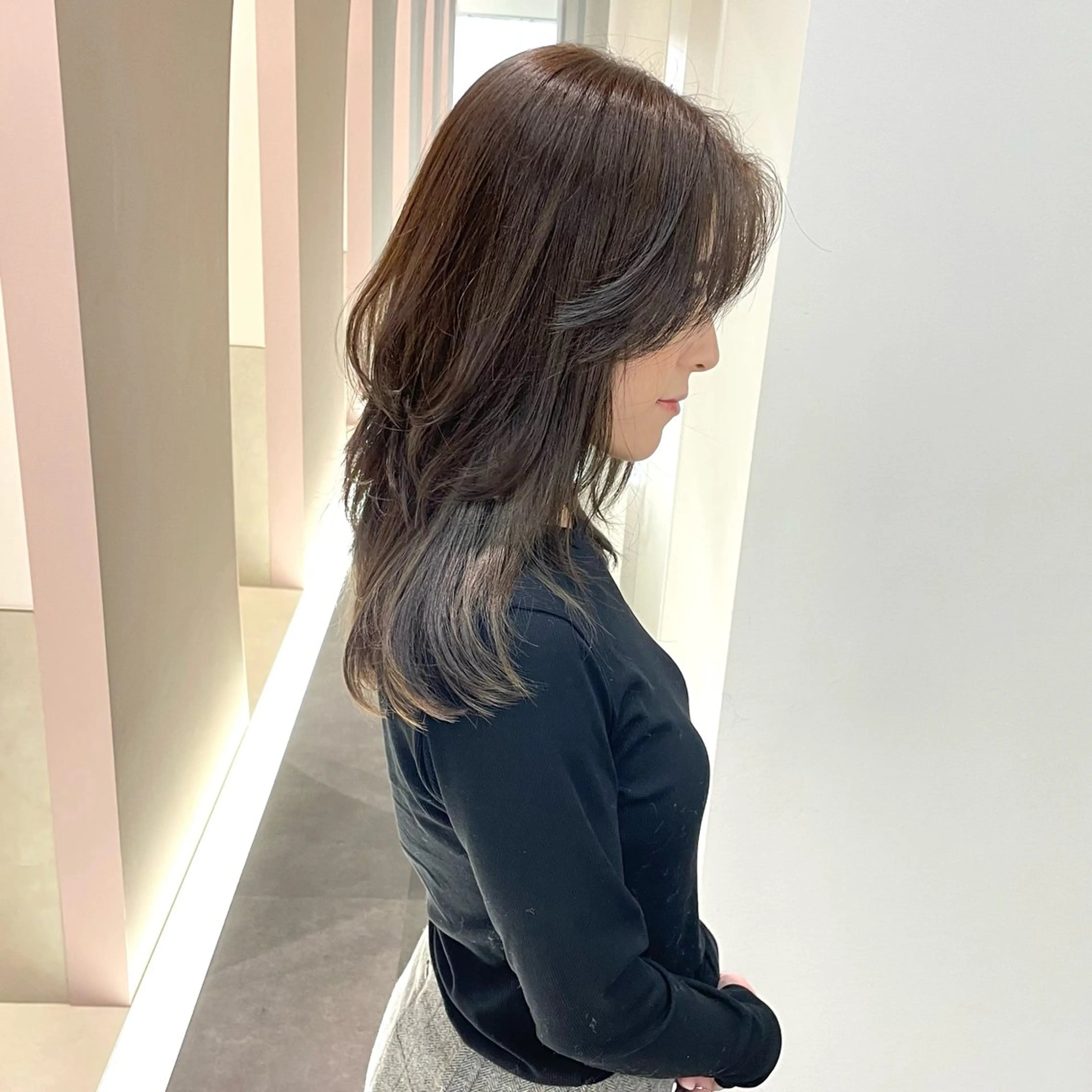 ミディアム カラー カット ヘアカラー トリートメント 絹髪質感TR💫 レイヤーカット/熊澤のヘアスタイル