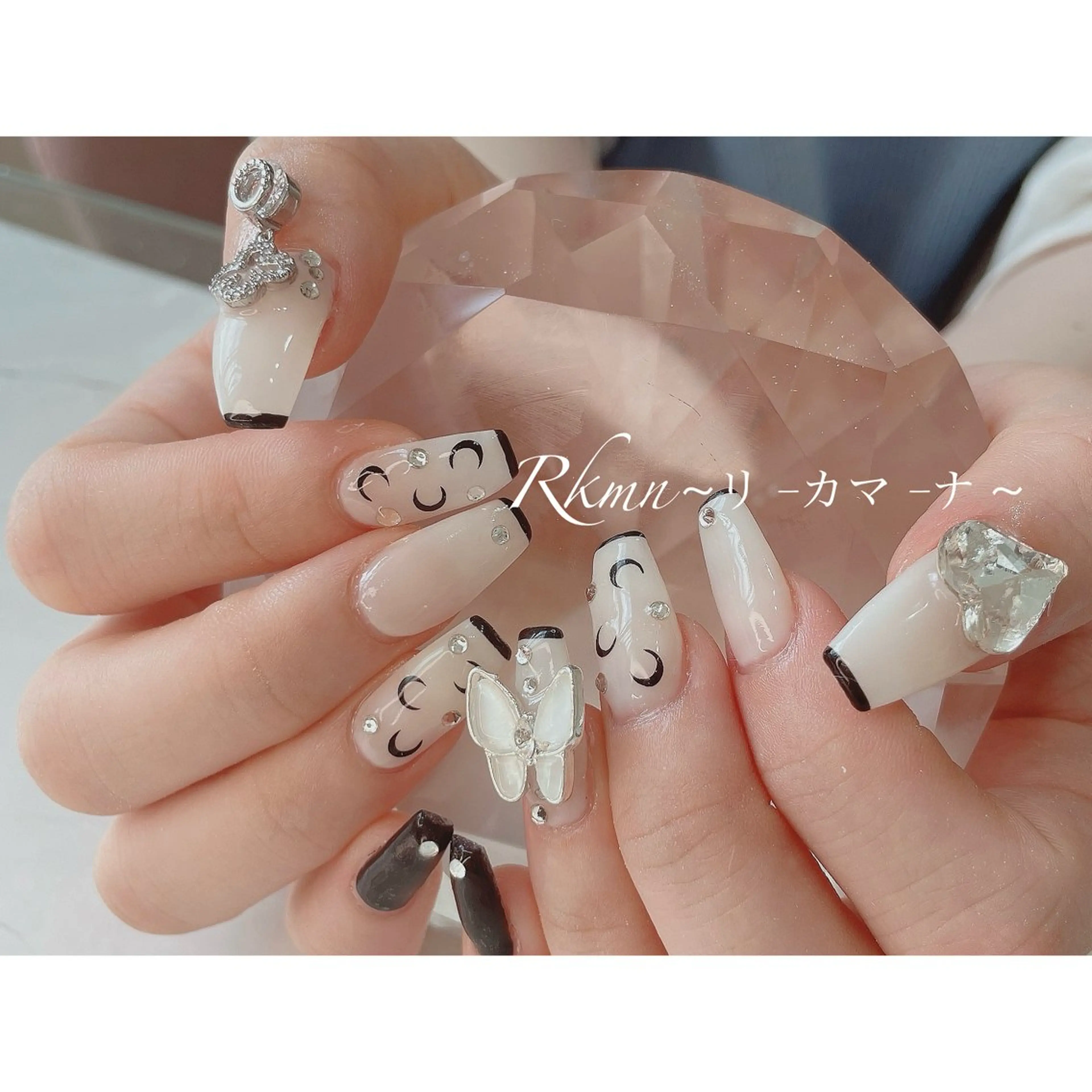 ネイル アートネイル フレンチネイル ハート 春ネイル ハンドネイル フットネイル ハンドケア Rkmn ~リ-カマ-ナ~のネイルデザイン