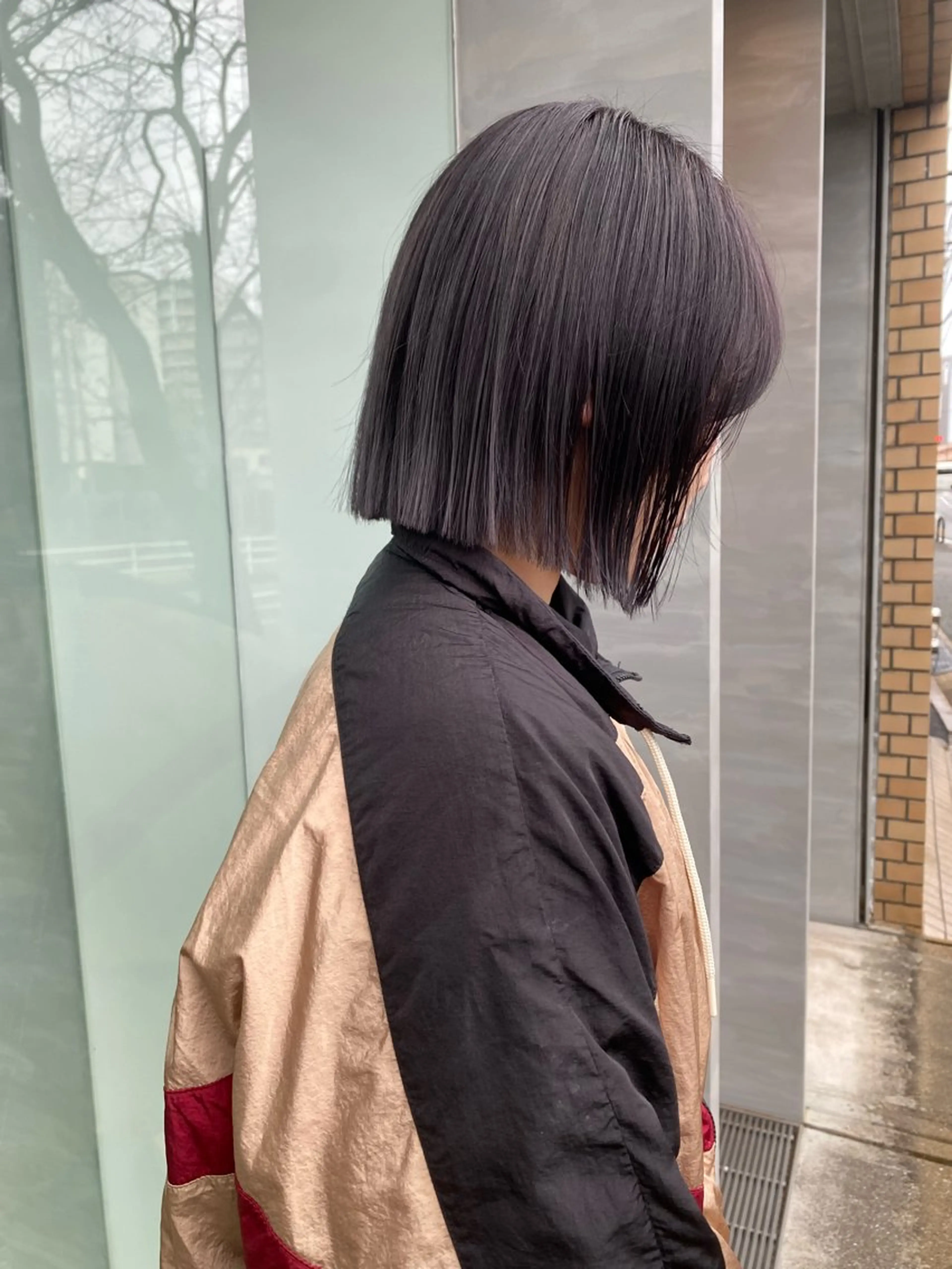 ショート カラー ラベンダーカラー ラベンダーグレー ボブ qpula misuzuのヘアスタイル