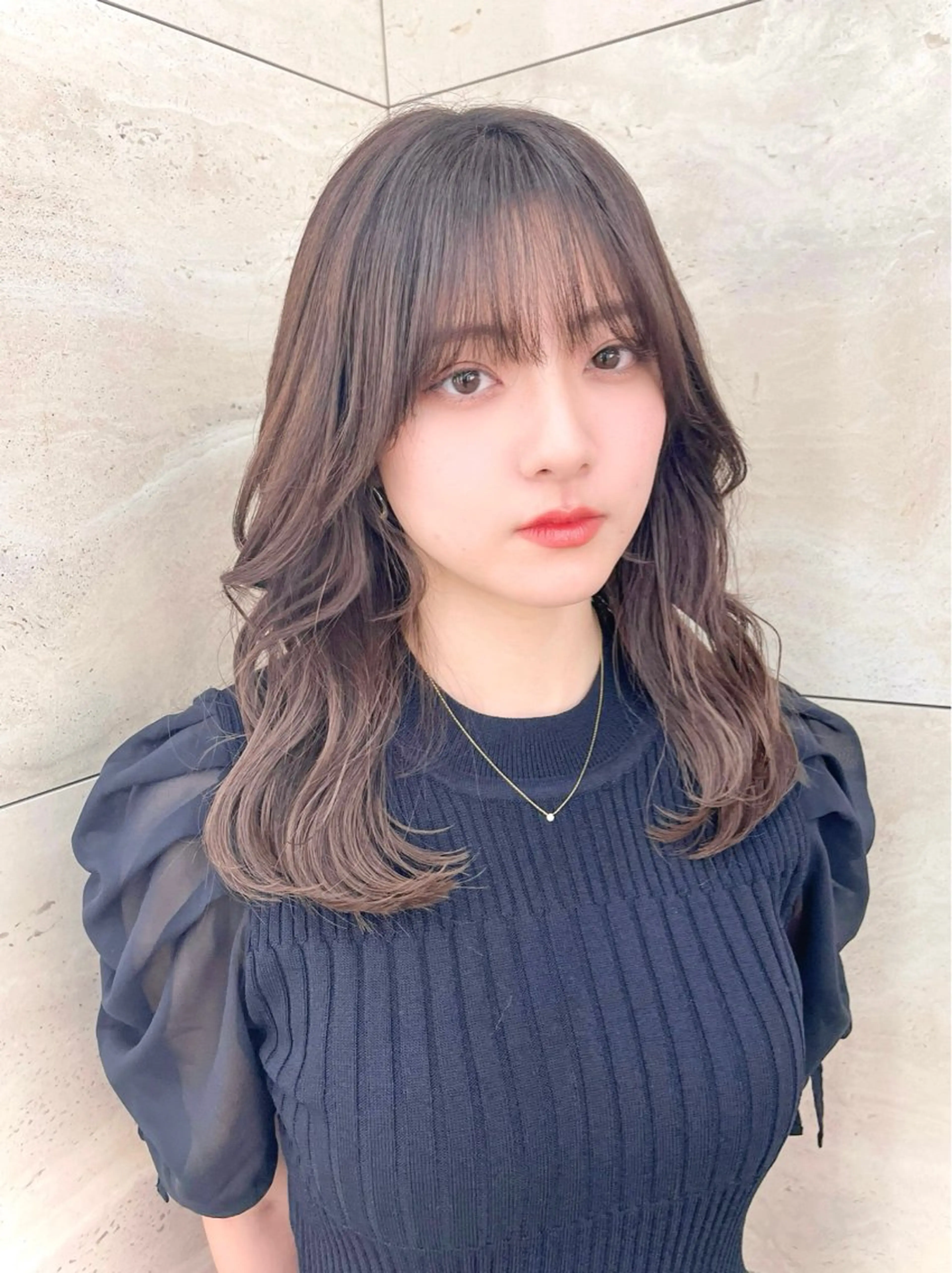 セミロング カラー カット ヘアカラー トリートメント 韓国ヘア🇰🇷 レイヤー/芝春樹のヘアスタイル