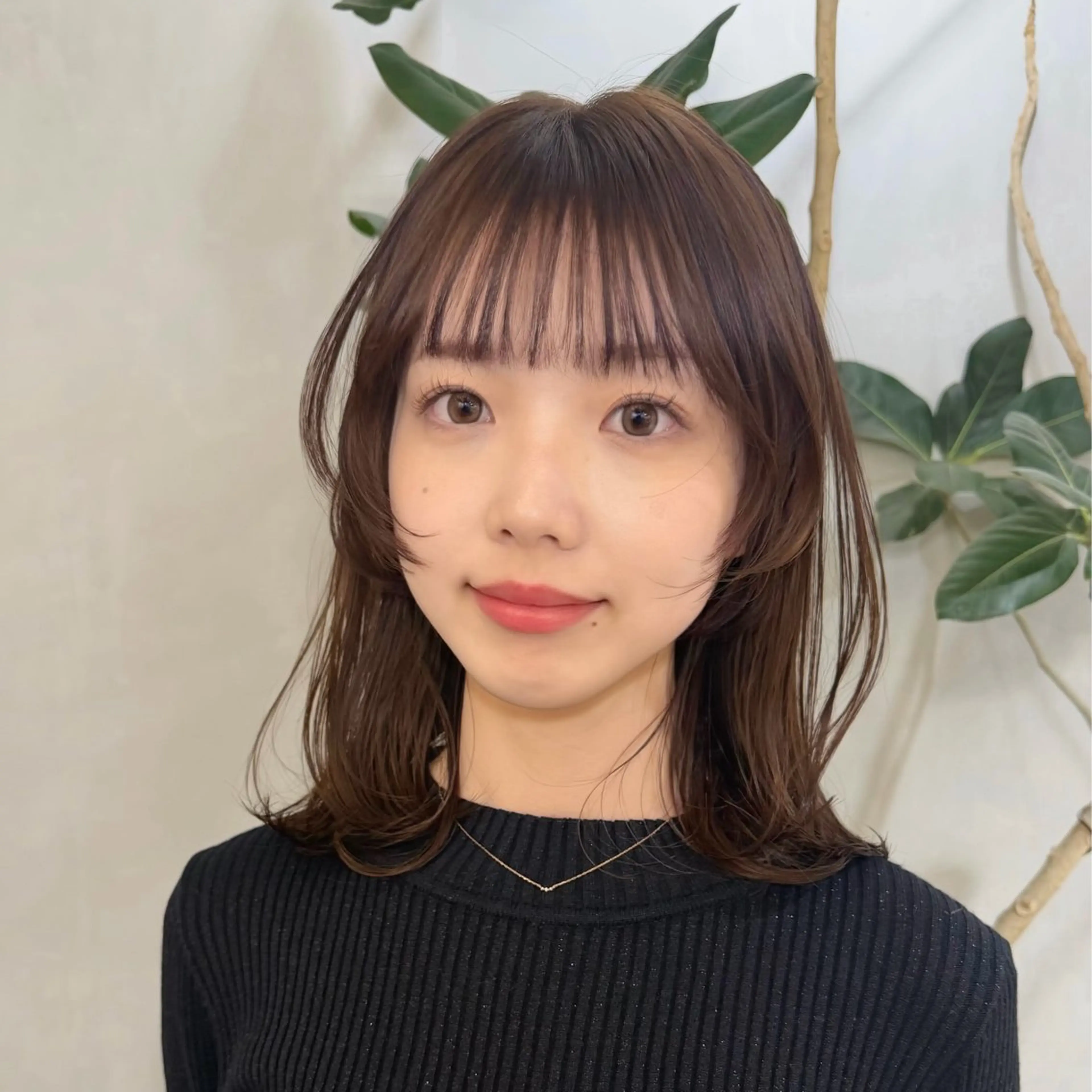 ミディアム カラー SAKI 新宿のヘアスタイル