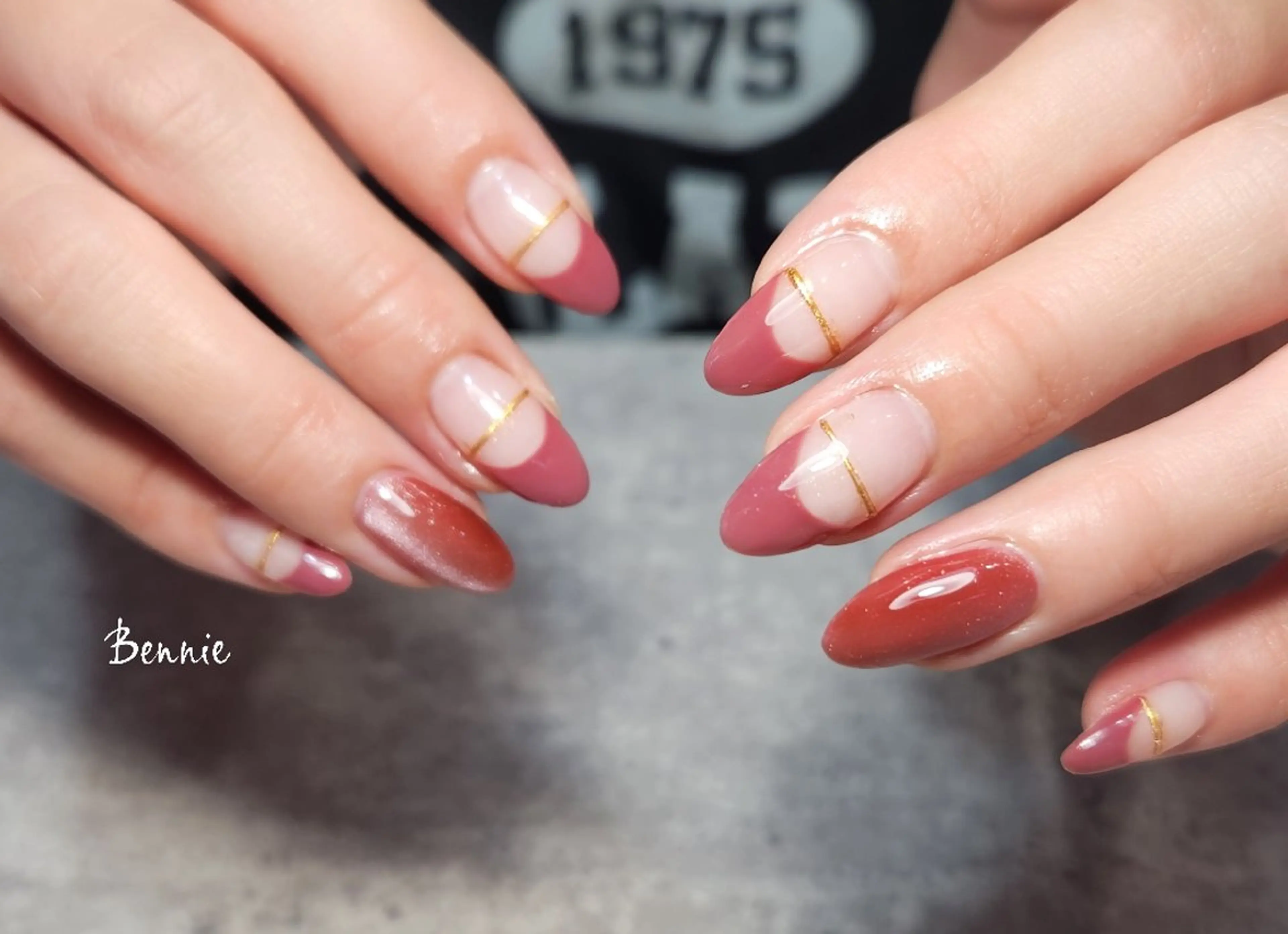 ネイル フレンチネイル マグネットネイル   BENNIEのネイルデザイン