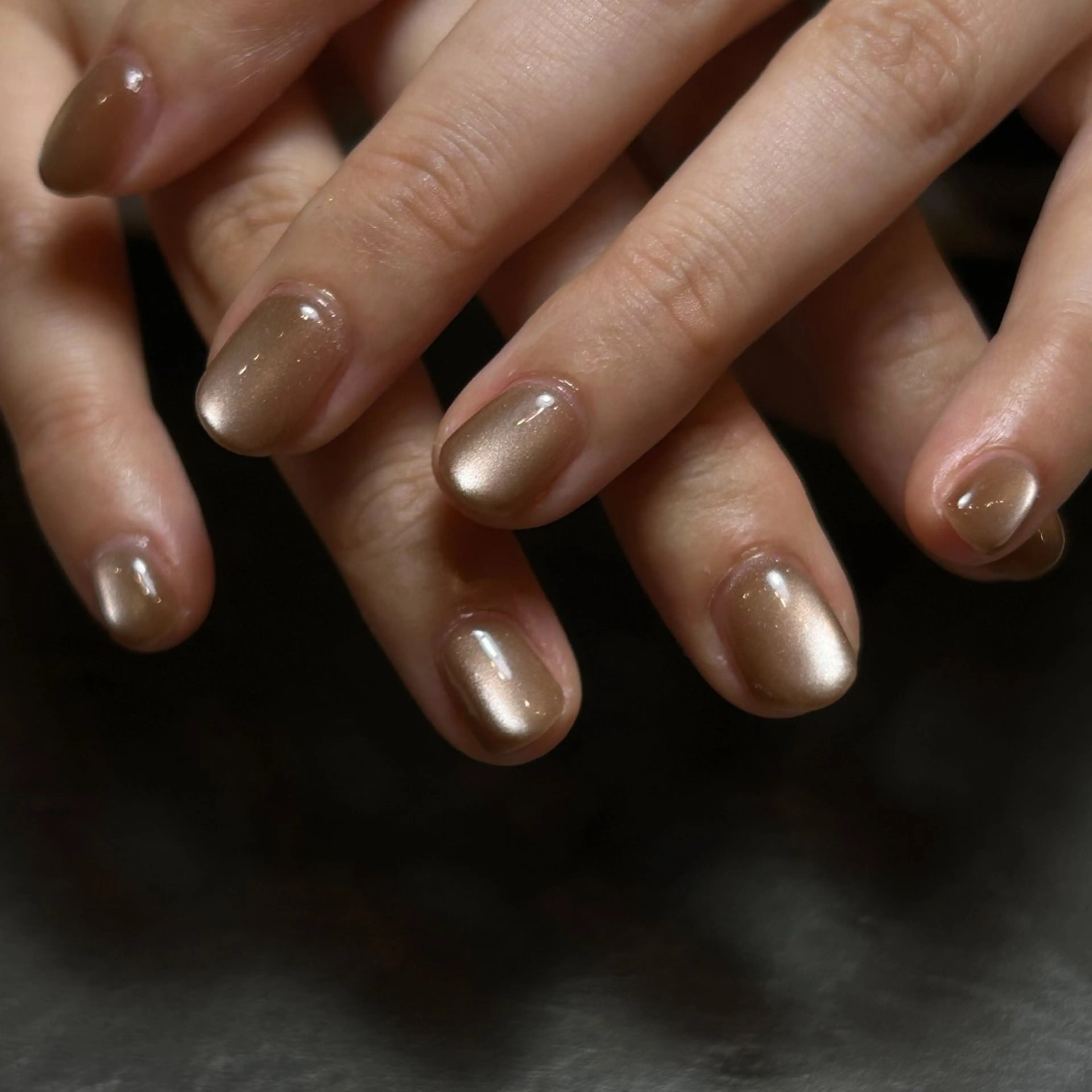 ネイル マグネットネイル シンプルネイル 金木犀ネイルサロン 吉田のネイルデザイン