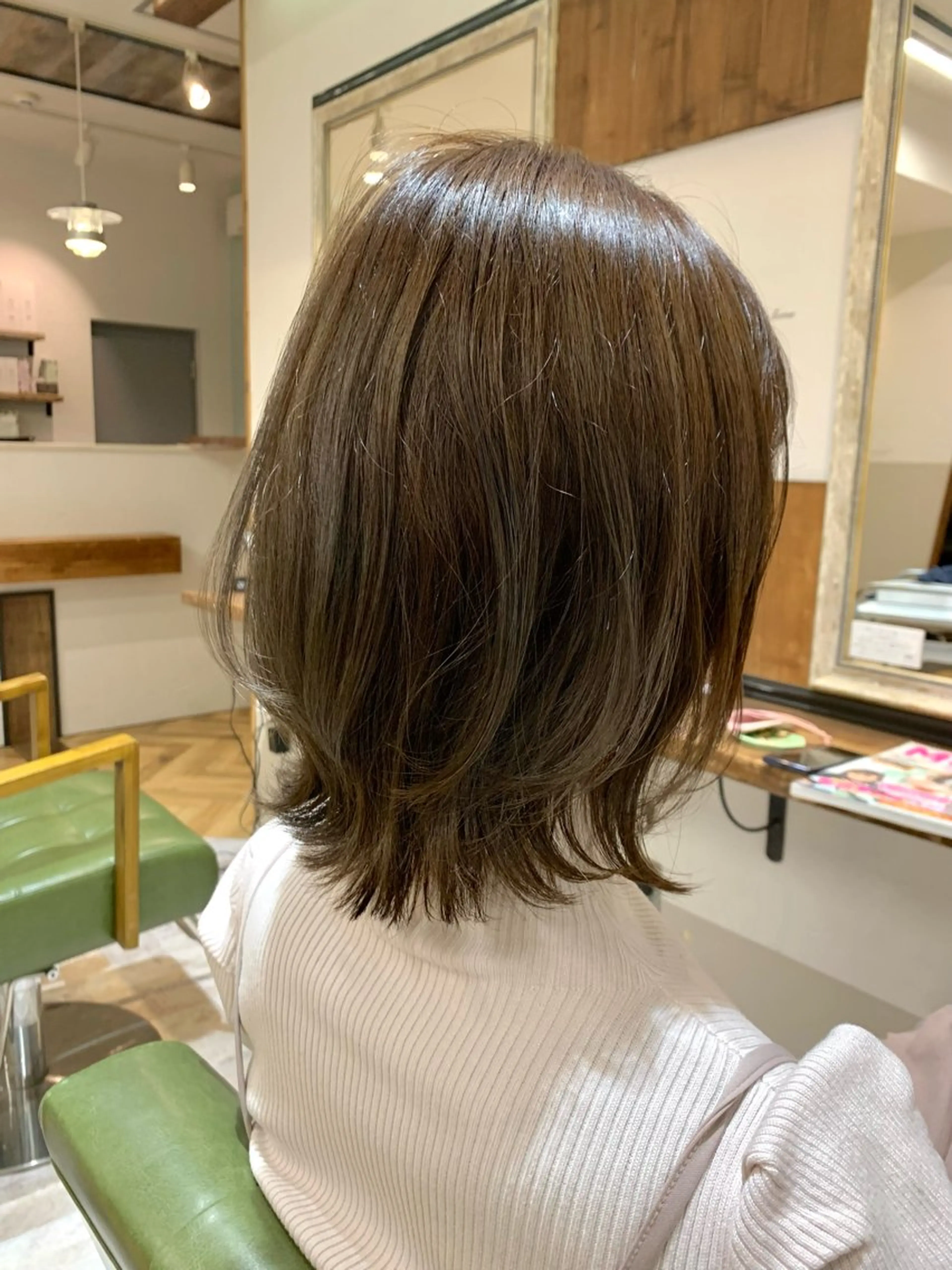 ミディアム カラー rinrin 天文館のヘアスタイル
