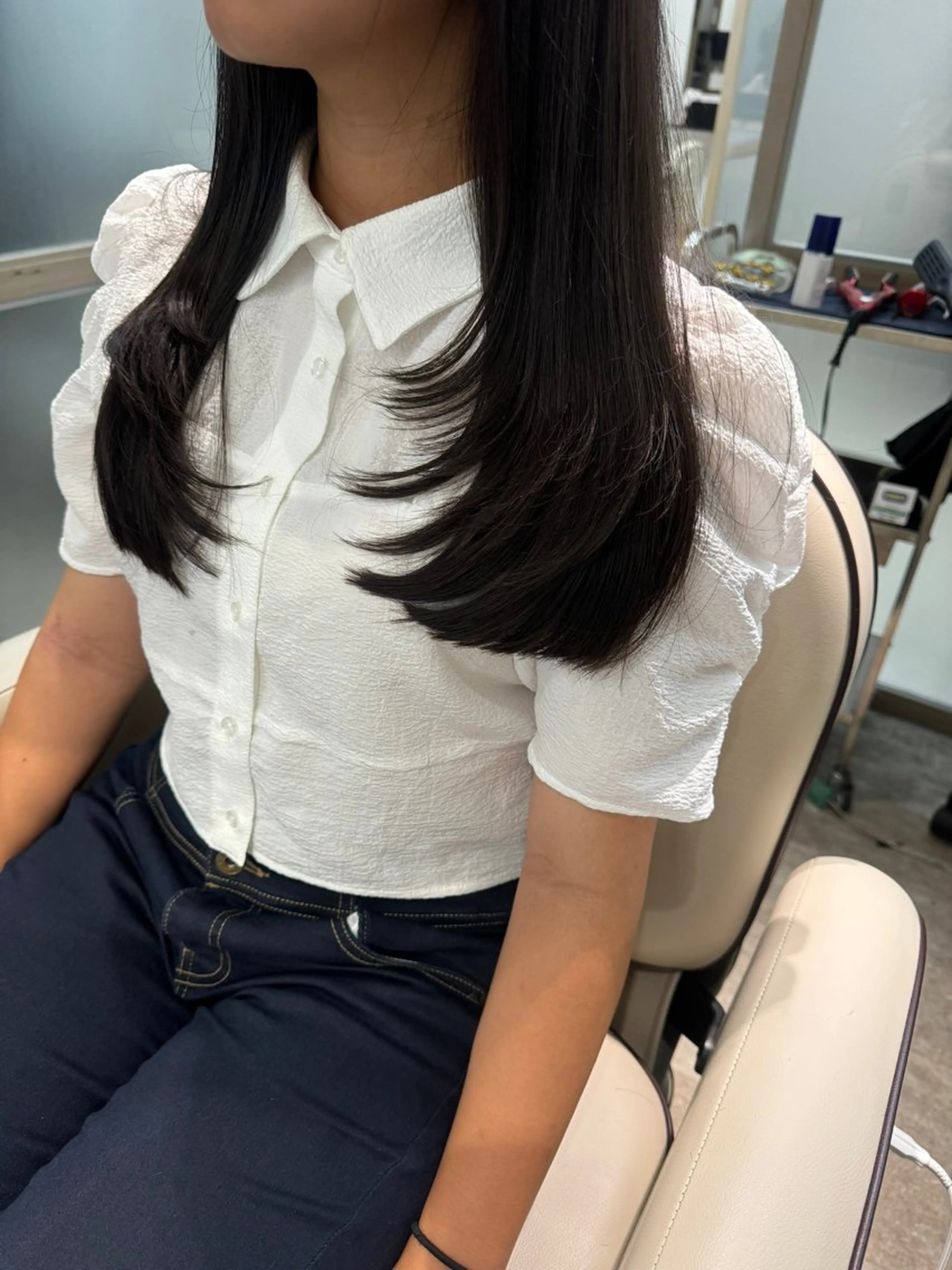 ロング くせ毛 縮毛矯正 トリートメント 酸熱トリートメント 髪質改善×艶カラー Haruのヘアスタイル