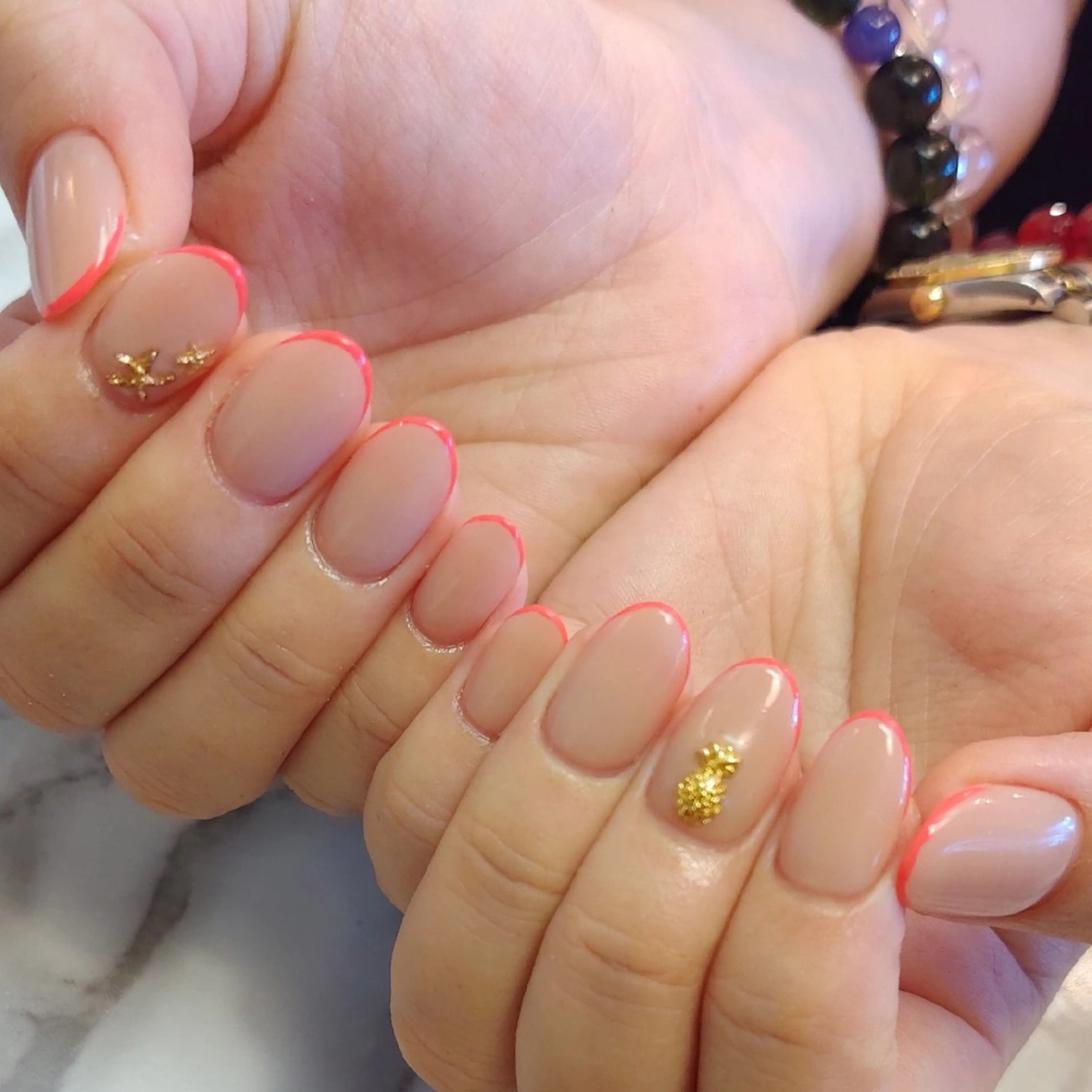 ネイル フレンチネイル ジェヌインネイル 河内のネイルデザイン