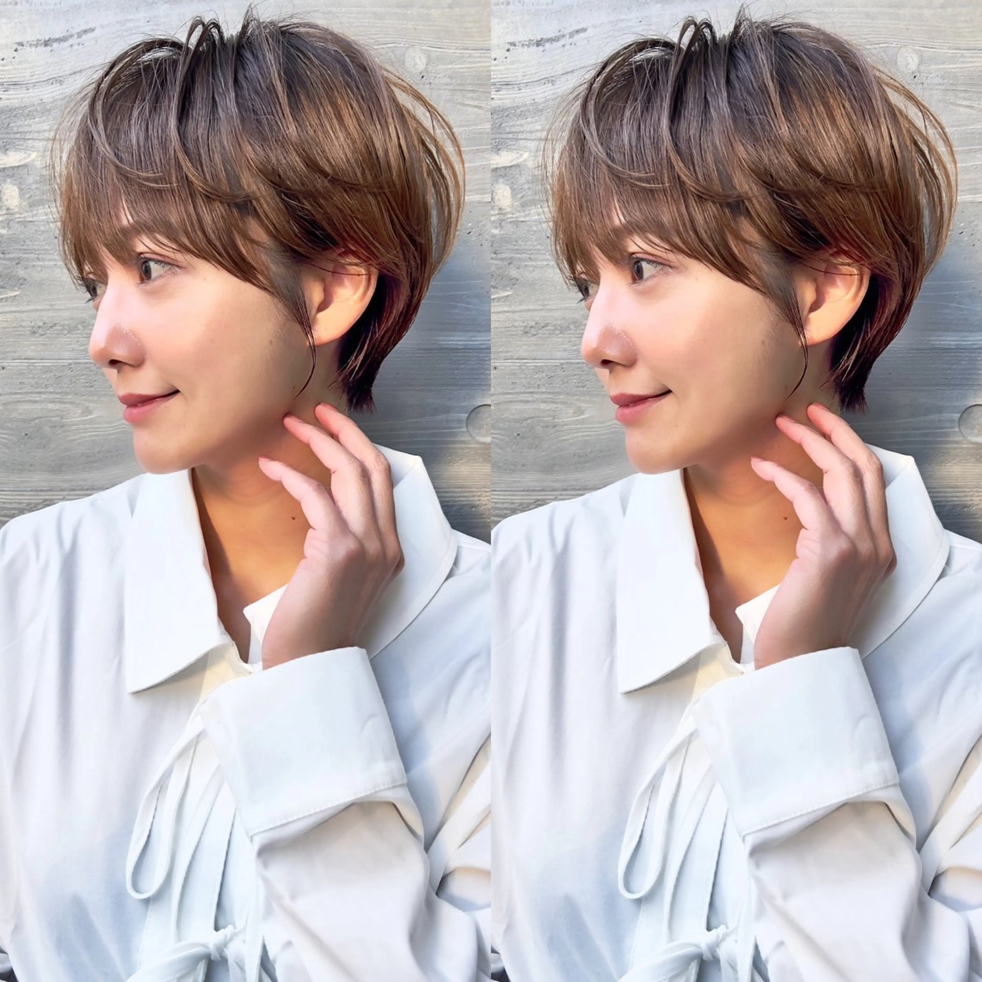 ショート ショートボブ ボブ ショートヘア カット ヘアカラー トリートメント 【似合わせ・レイヤー ・パーマ】海気のヘアスタイル