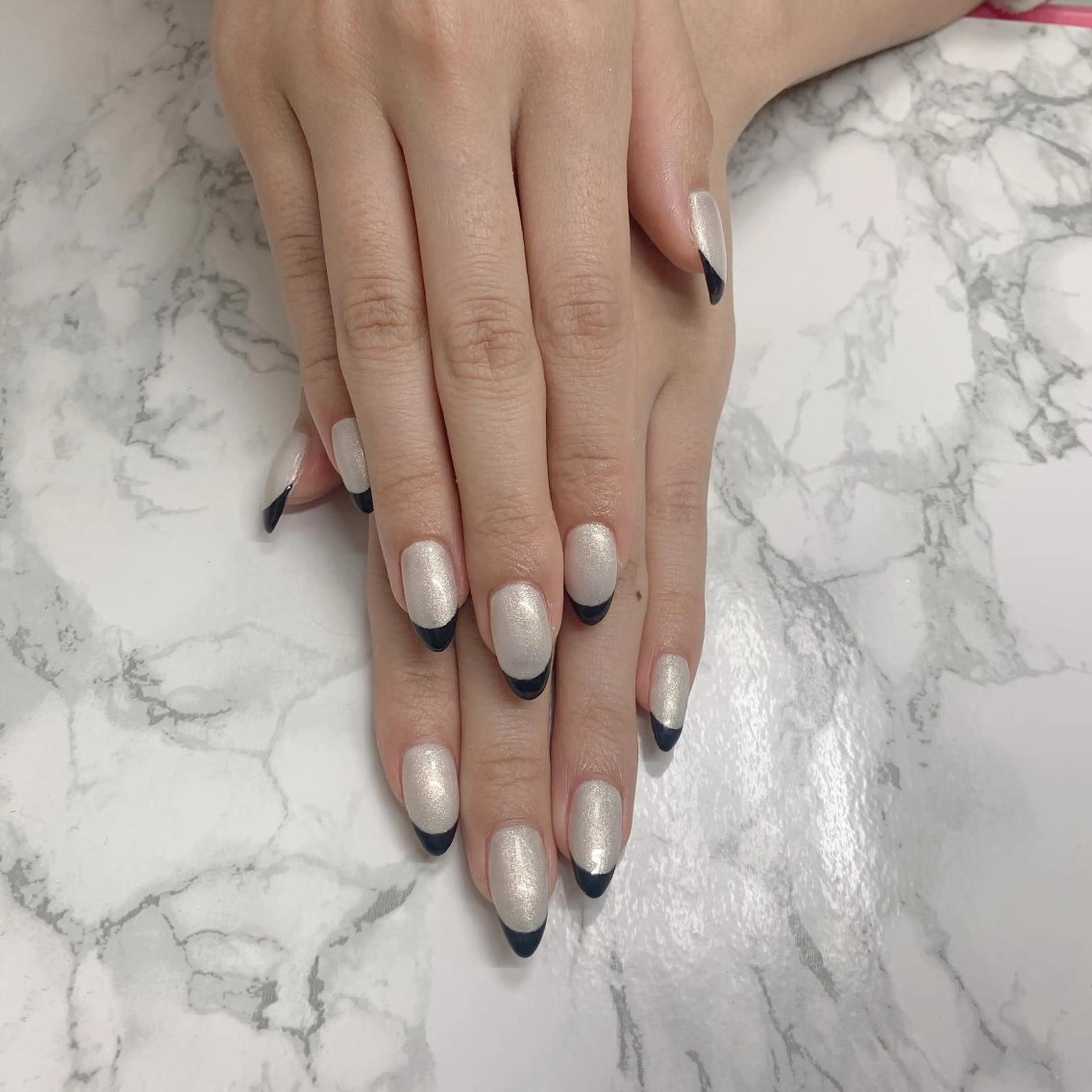 ネイル はな💎ネイル ワンホン、長さ出しのネイルデザイン