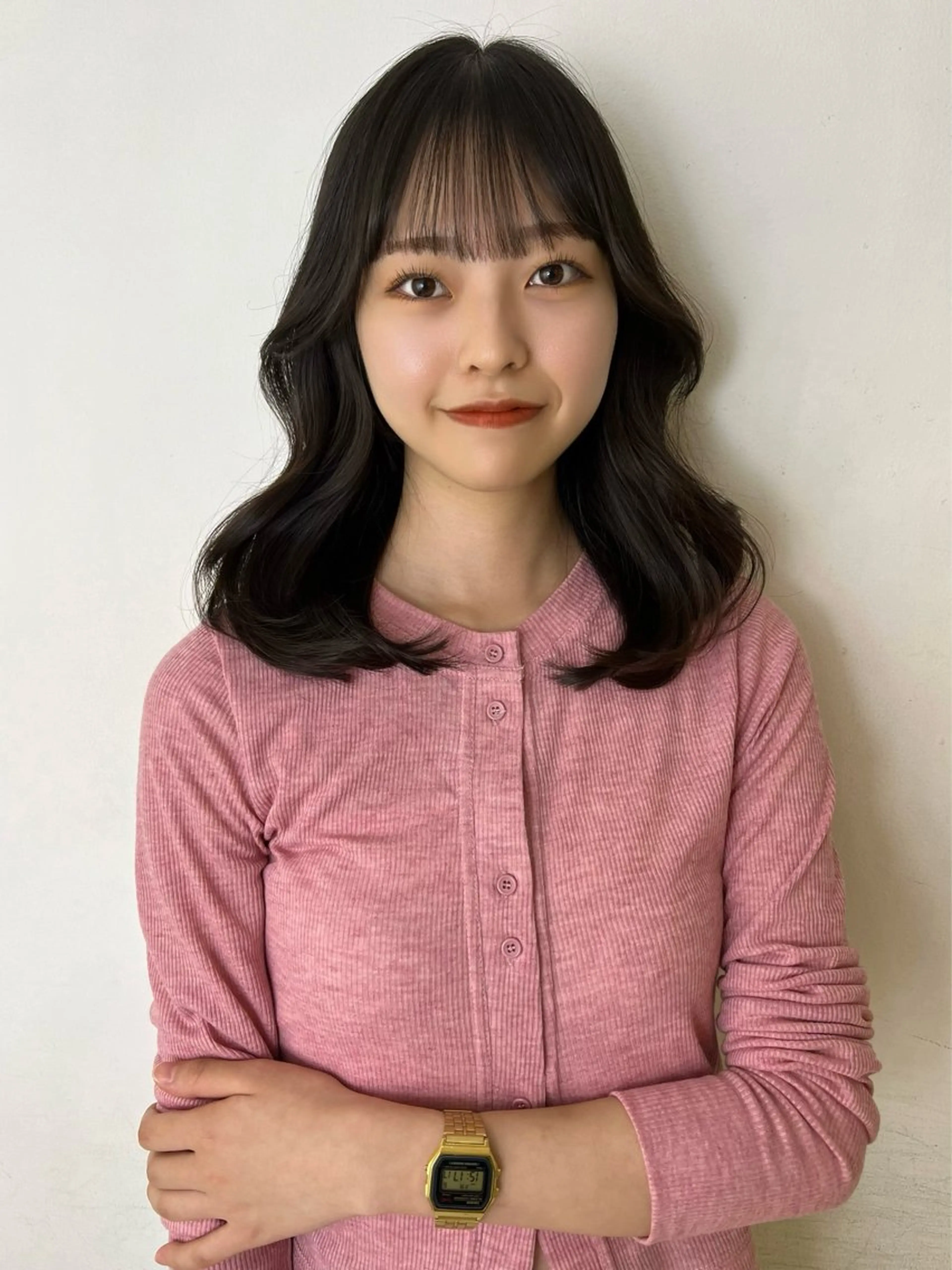 ミディアム くびれヘア 顔周りカット レイヤーカット 'AXIS 栄 Konomiのヘアスタイル