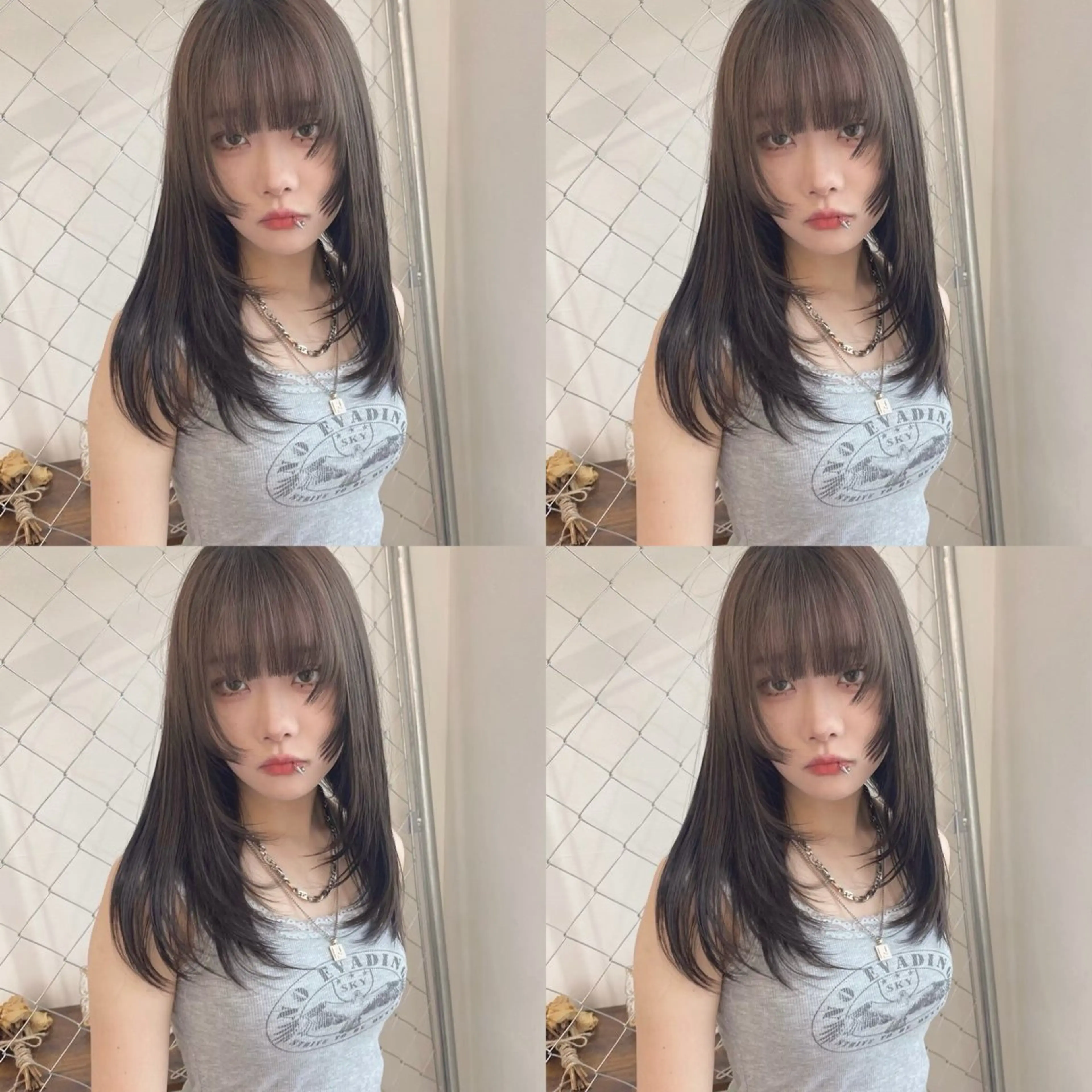 セミロング トリートメント 💎yuto💎 ハイトーン/韓国ヘアのヘアスタイル