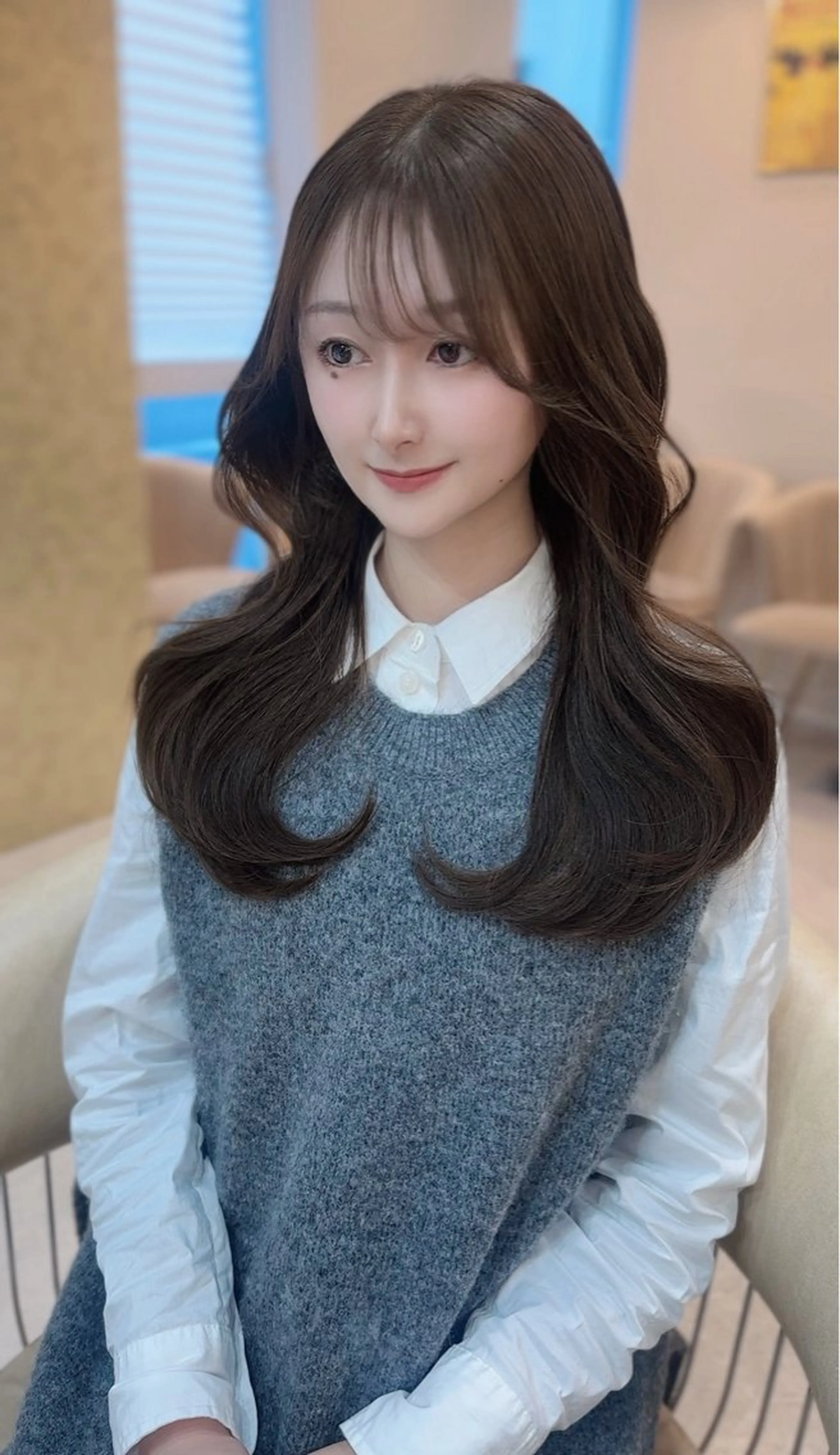 ロング カラー カット ヘアカラー トリートメント Akane レイヤー/艶カラーのヘアスタイル