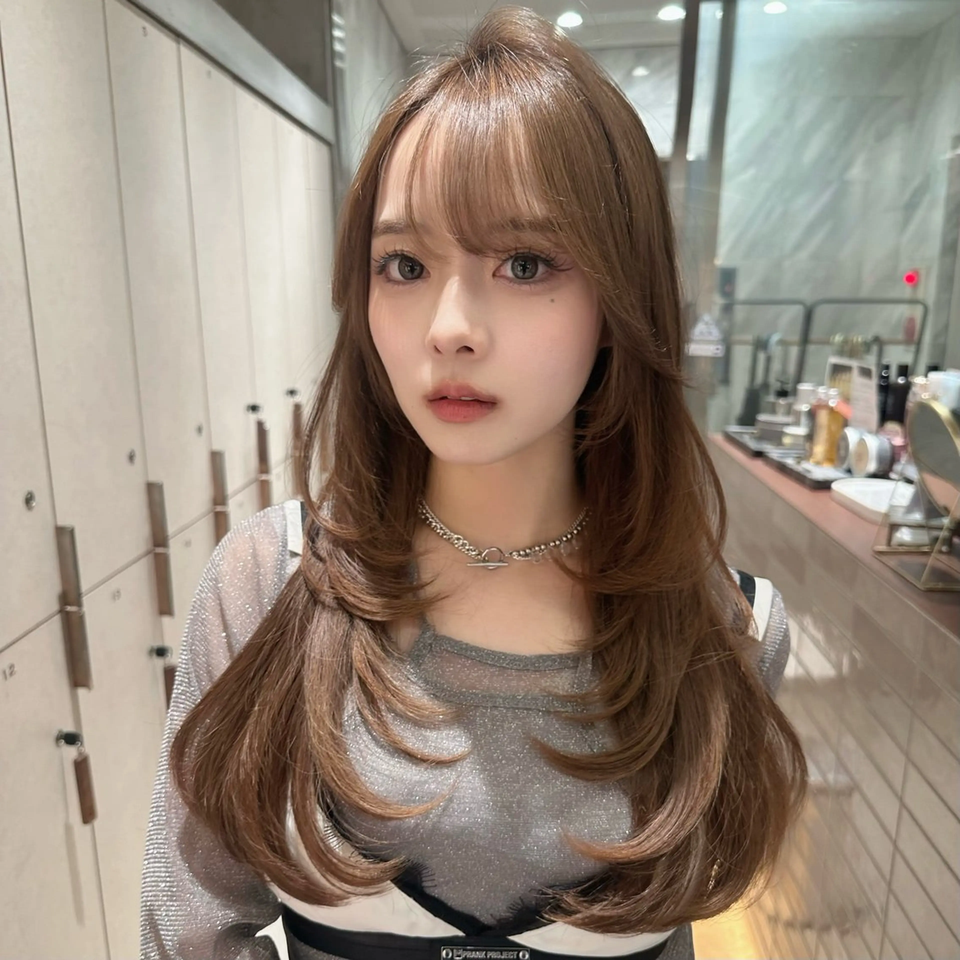 ロング レイヤーカット ロング 縮毛矯正 カット ヘアカラー 縮毛矯正 髪質改善/縮毛矯正 レイヤー/ユウタ👑のヘアスタイル