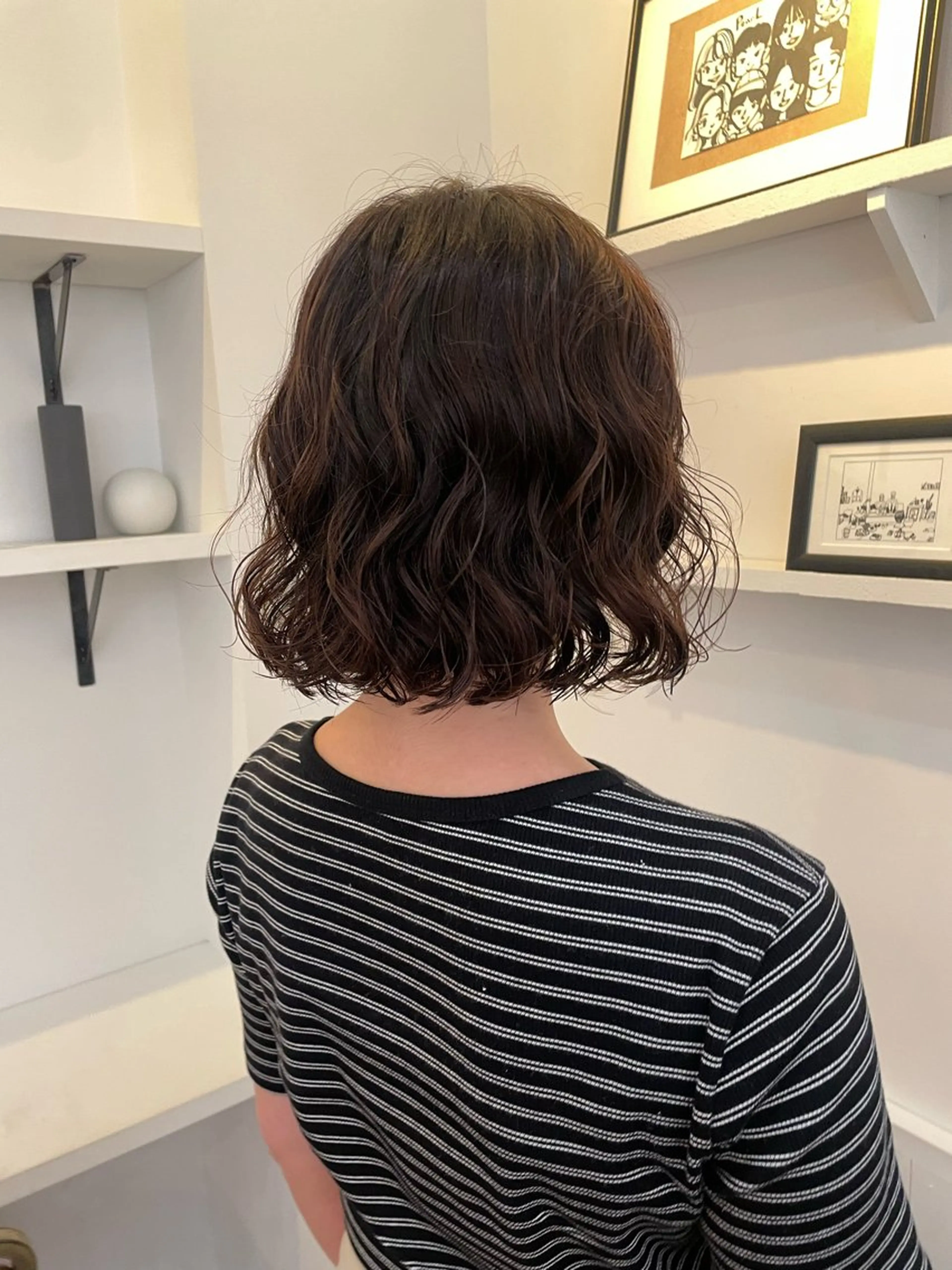 ショート カラー パーマ ヘアアレンジ ボブ カット パーマ トリートメント 髪質改善ストレート✨ パーマヘア✨YUKIのヘアスタイル